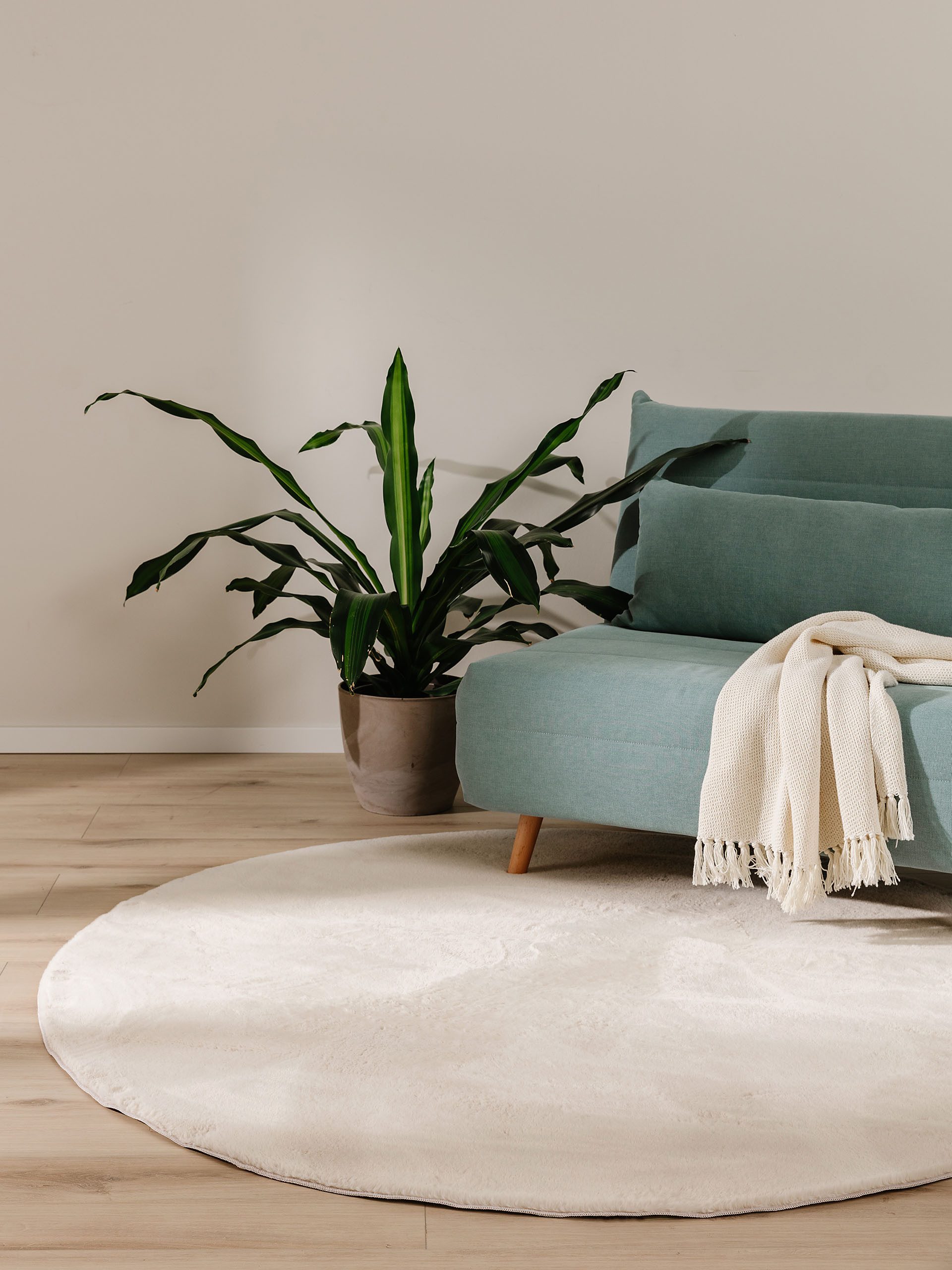 benuta Fellteppich Furry, rund, Höhe: 11 mm, Teppich Wohnzimmer, Esszimmer, günstig online kaufen