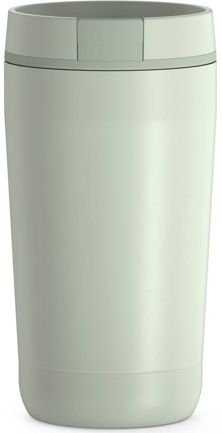 THERMOS Thermobecher GUARDIAN MUG, aus doppelwandigem Edelstahl, spülmaschinenfest, 1-tlg., Edelstahl, Silikon, doppelwandiger Edelstahl
