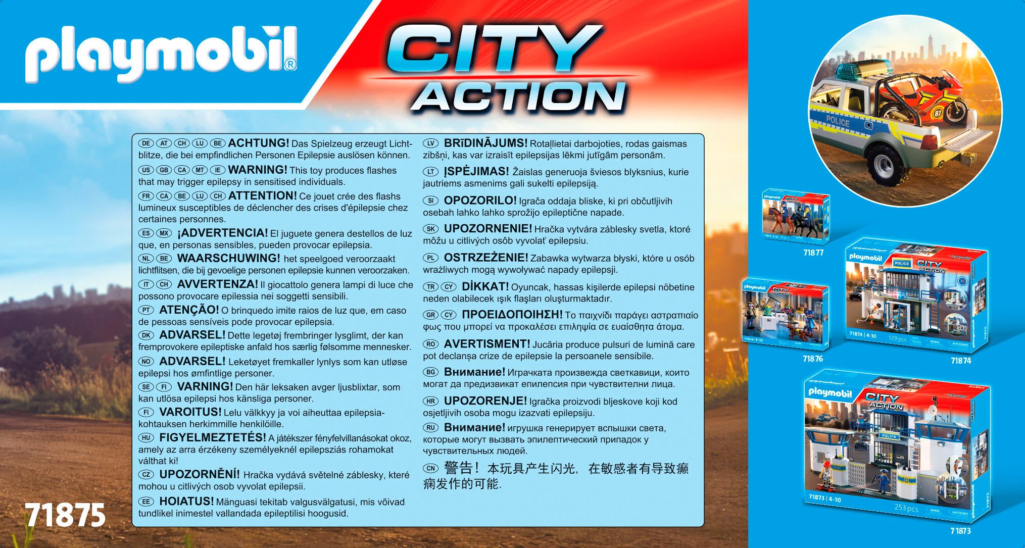 Playmobil® Verfolgungsjagd mit Polizei Pick-Up (71875), Action Heroes Konstruktions-Spielset, (39 St), mit Licht und Sound, Made in Europe – Bild 4 von 5