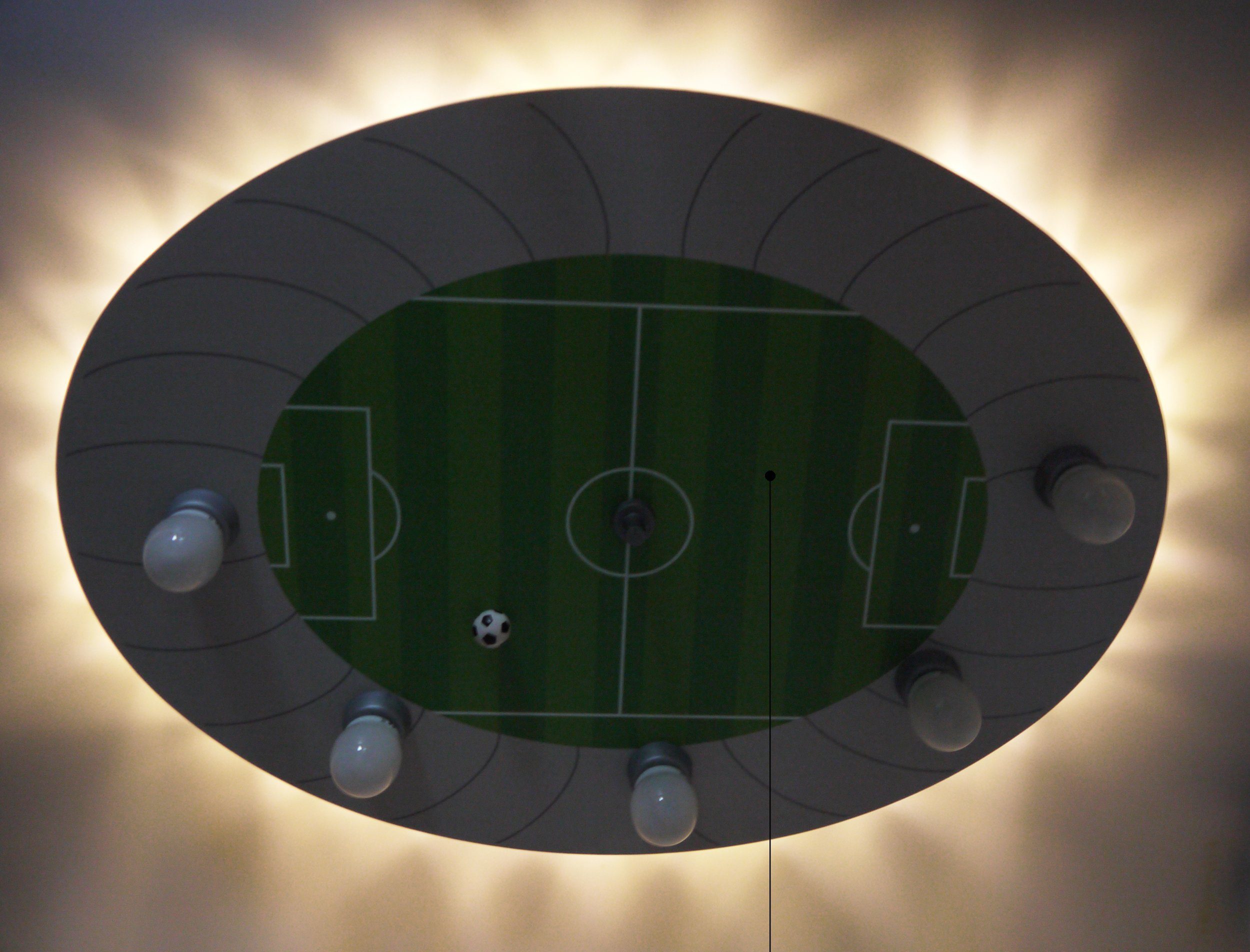 niermann Deckenleuchte Fußball-Stadion, Kinderlampe, Zugschalter mit Schlummerfunktion, Kinderzimmer