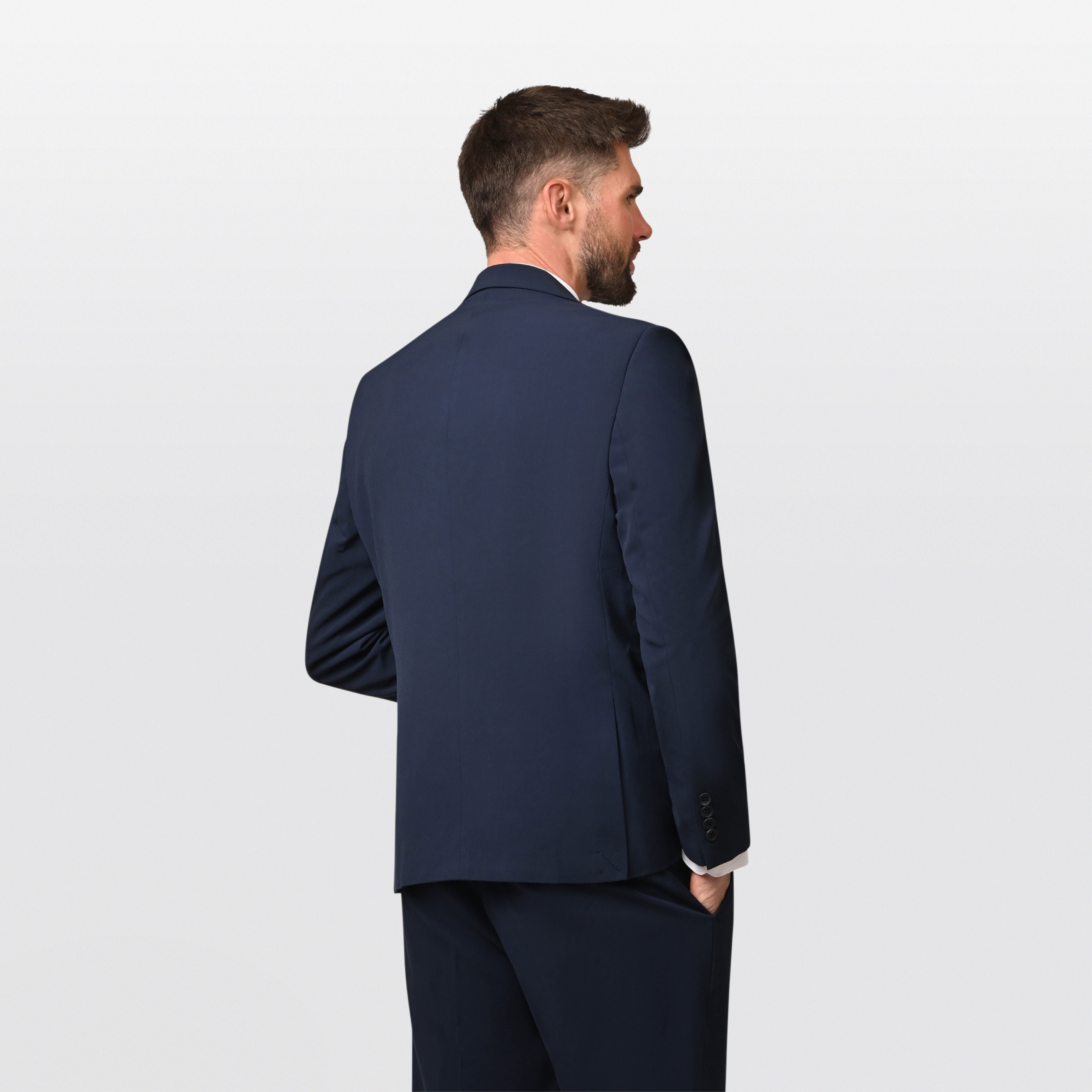 Hirschthal Anzugsakko Herren 2-Knopf Sakko oder Business Anzug mit Anzughose, Regular-Fit (Sakko und Hose in verschiedenen Größen kombinierbar) in klassischem Design, mit Kleidersack