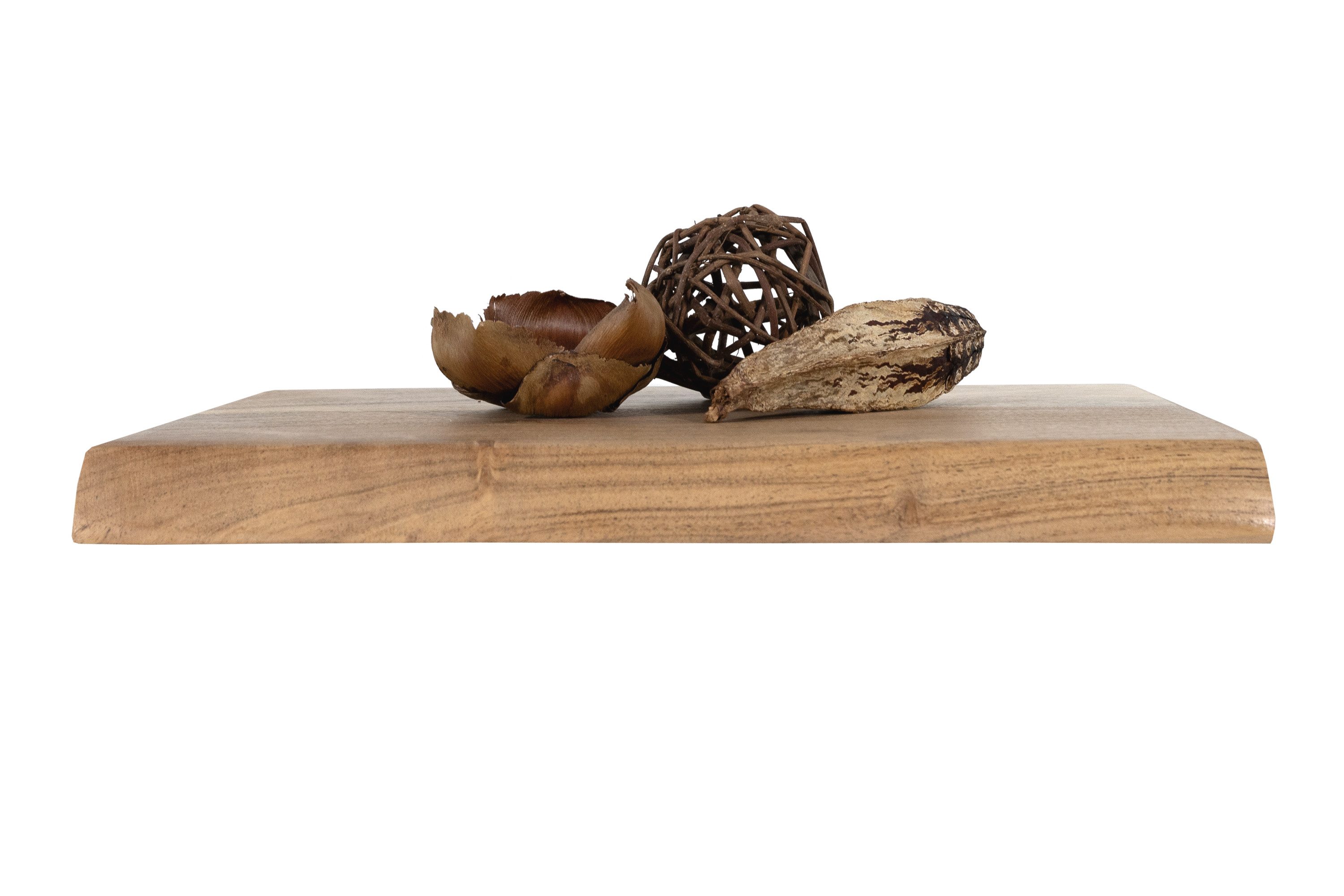 SAM® Wandregal Amara, massives Akazienholz, Baumkante, günstig online kaufen