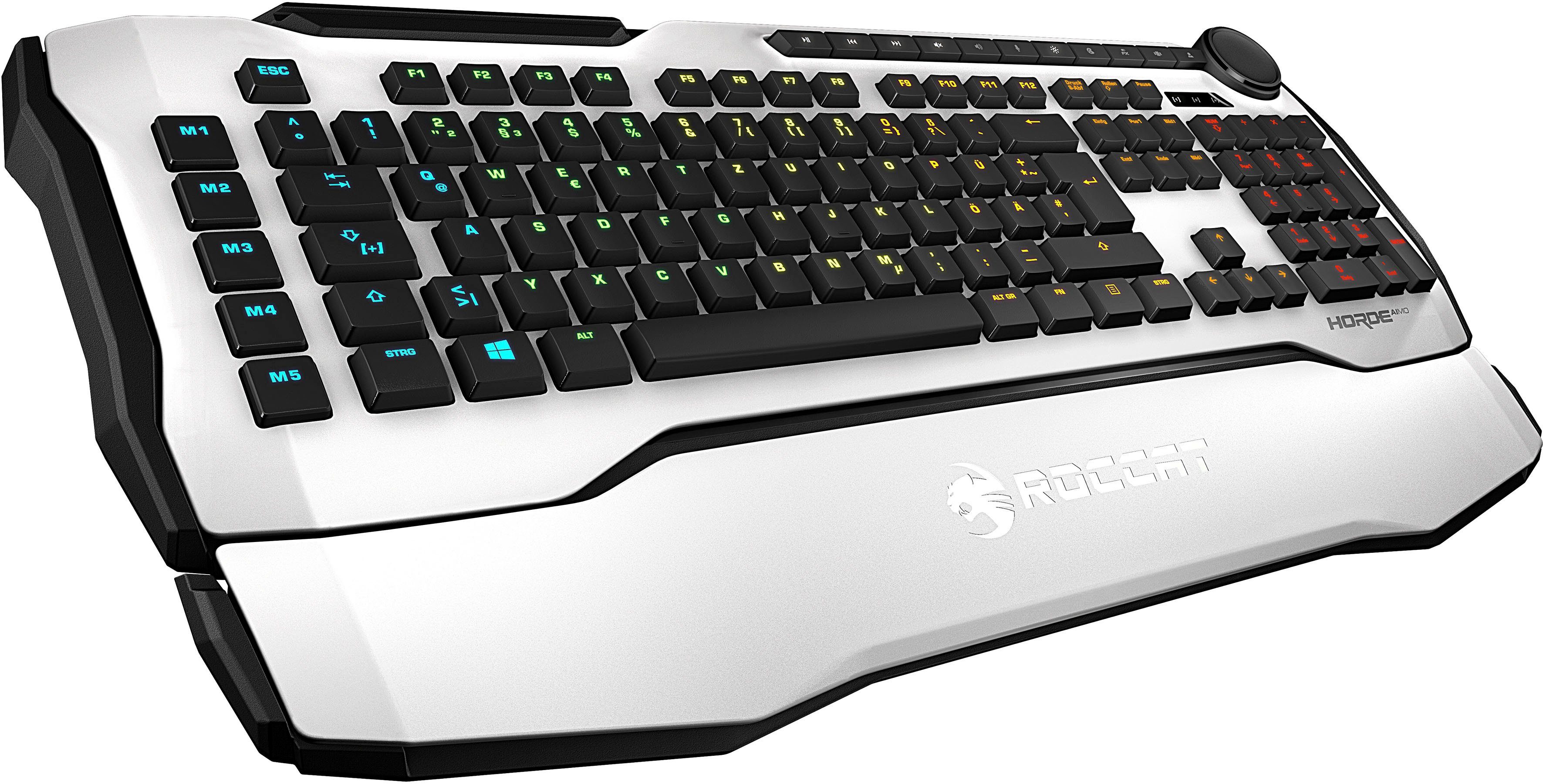 ROCCAT Roccat Horde AIMO Membranical RGB Keyboard (weiß) Gaming-Tastatur