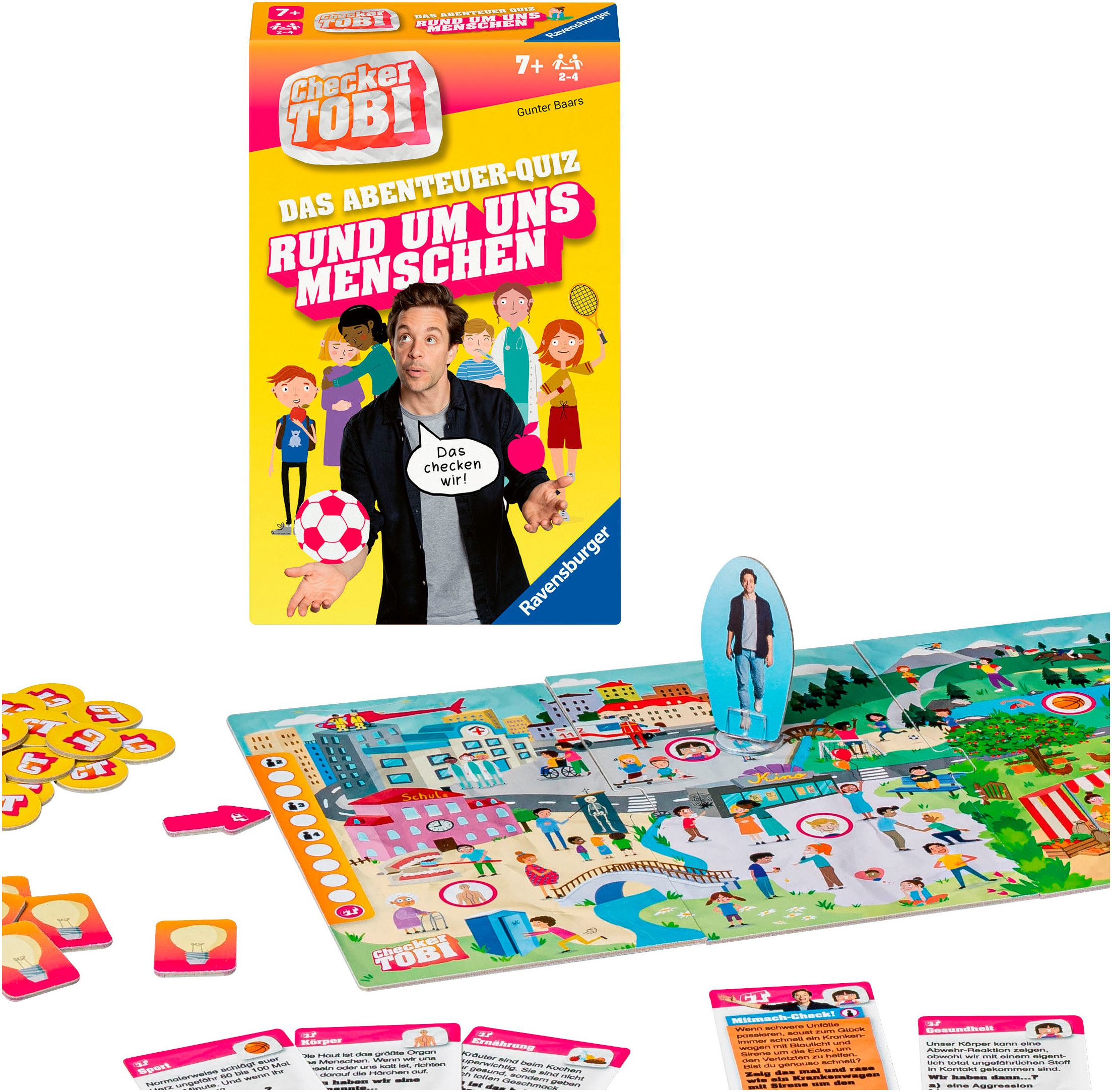 Ravensburger Spiel Checker Tobi: Rund um uns Menschen, Kinderspiel, Made in Europe