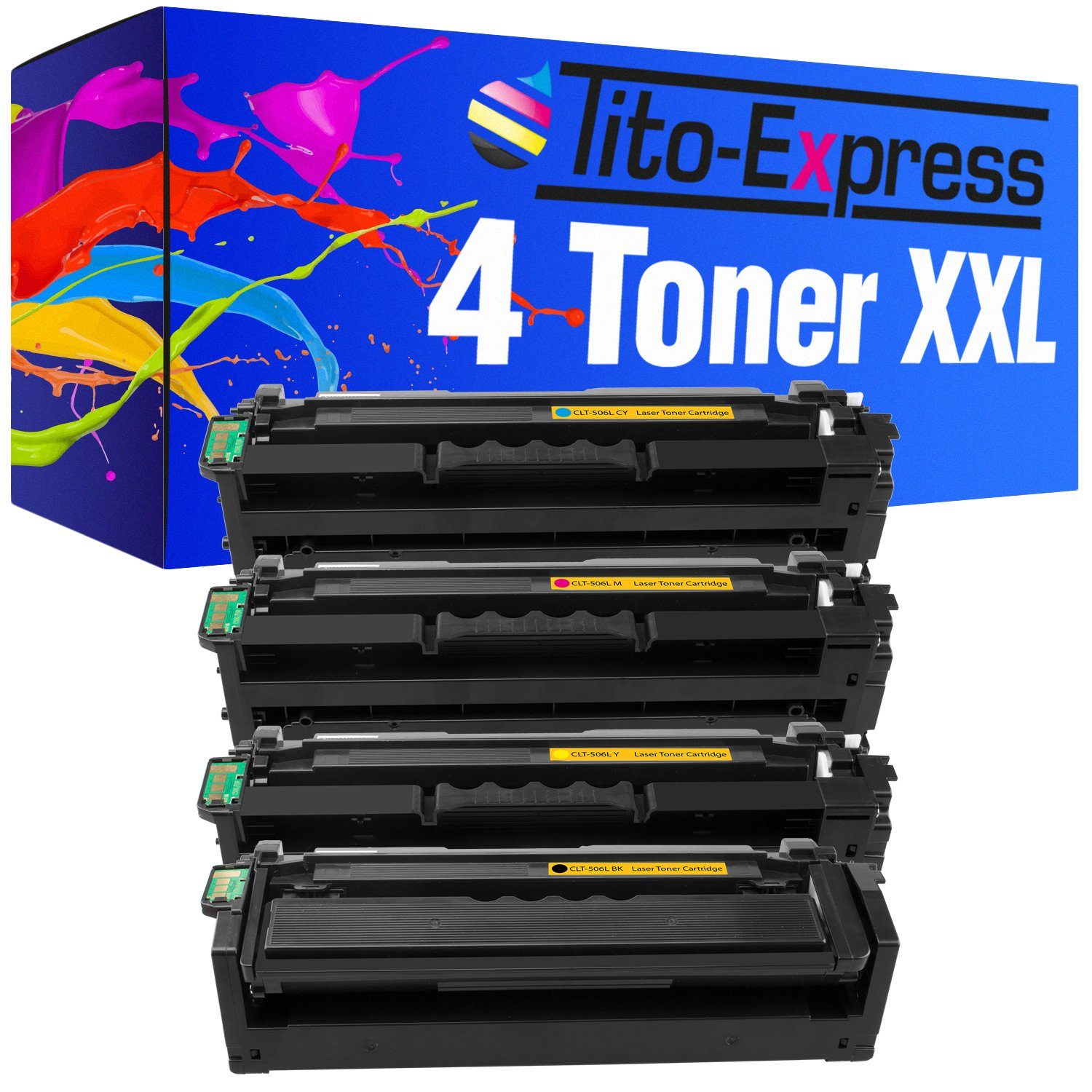 Tito-Express Tonerpatrone 4er Set ersetzt Samsung CLT-506L CLT506L, für CLX-6260 CLX-6260FW CLP-680ND CLX-6260FD CLX-6260FW CLP 680