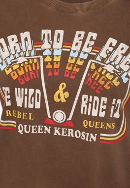 QueenKerosin Kurzarmshirt Free Born mit Frontprint