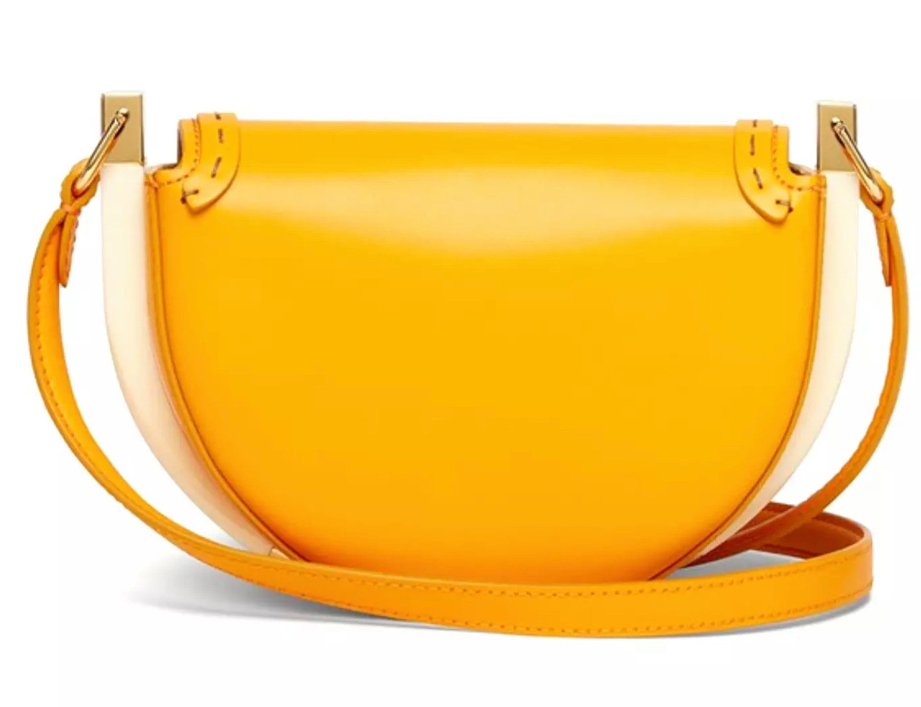 FENDI Umhängetasche Moonlight Curved Crossbody Satchel, mit seitlichen Plexiglas- und Gold-Metall-Akzenten