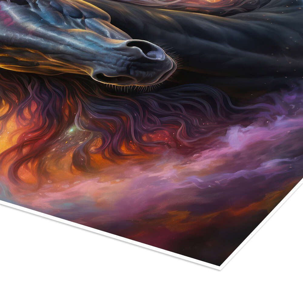 Posterlounge Wandbild Galaktisches Pferd, Dolphins DreamDesign, erhältlich als Poster, Leinwandbild, Wandsticker oder Acrylglasbild