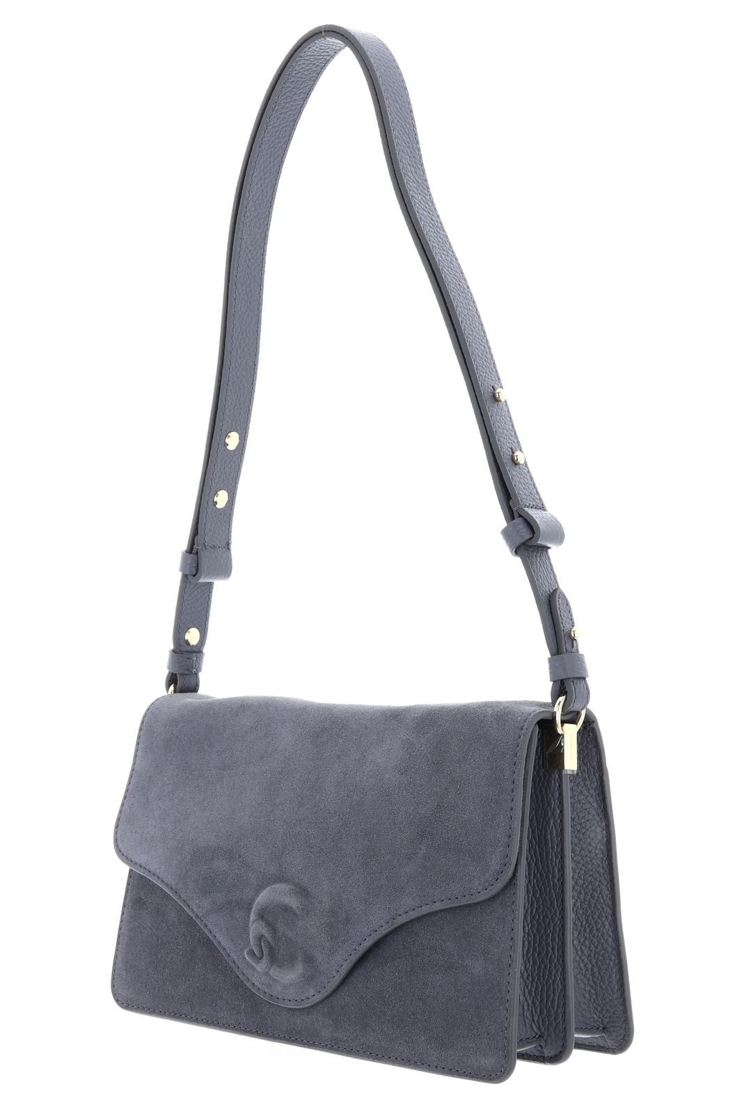 COCCINELLE Schultertasche Shoulder Bag Suede Le. / Grained Le., aus echtem Rindsleder