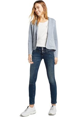 TOM TAILOR Slim-fit-Jeans Alexa Slim mit Knopfleiste und dekorativ gesteppter Passe