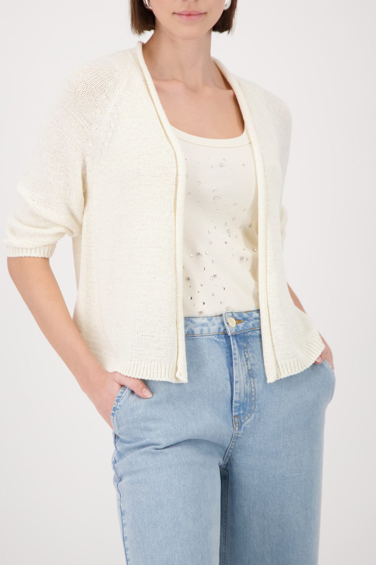 Monari Strickjacke mit Halbarm