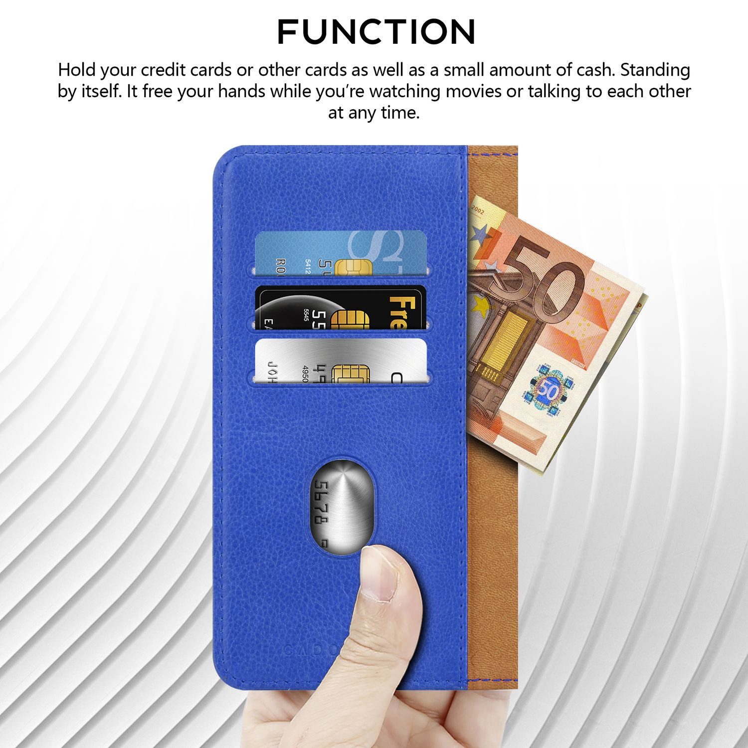 Cadorabo Handyhülle für iPhone 17 AIR Hülle Apple iPhone 17 AIR, Hülle mit Kartenfach 360 Grad Schutzhülle Flip Case Cover Handy Tasche