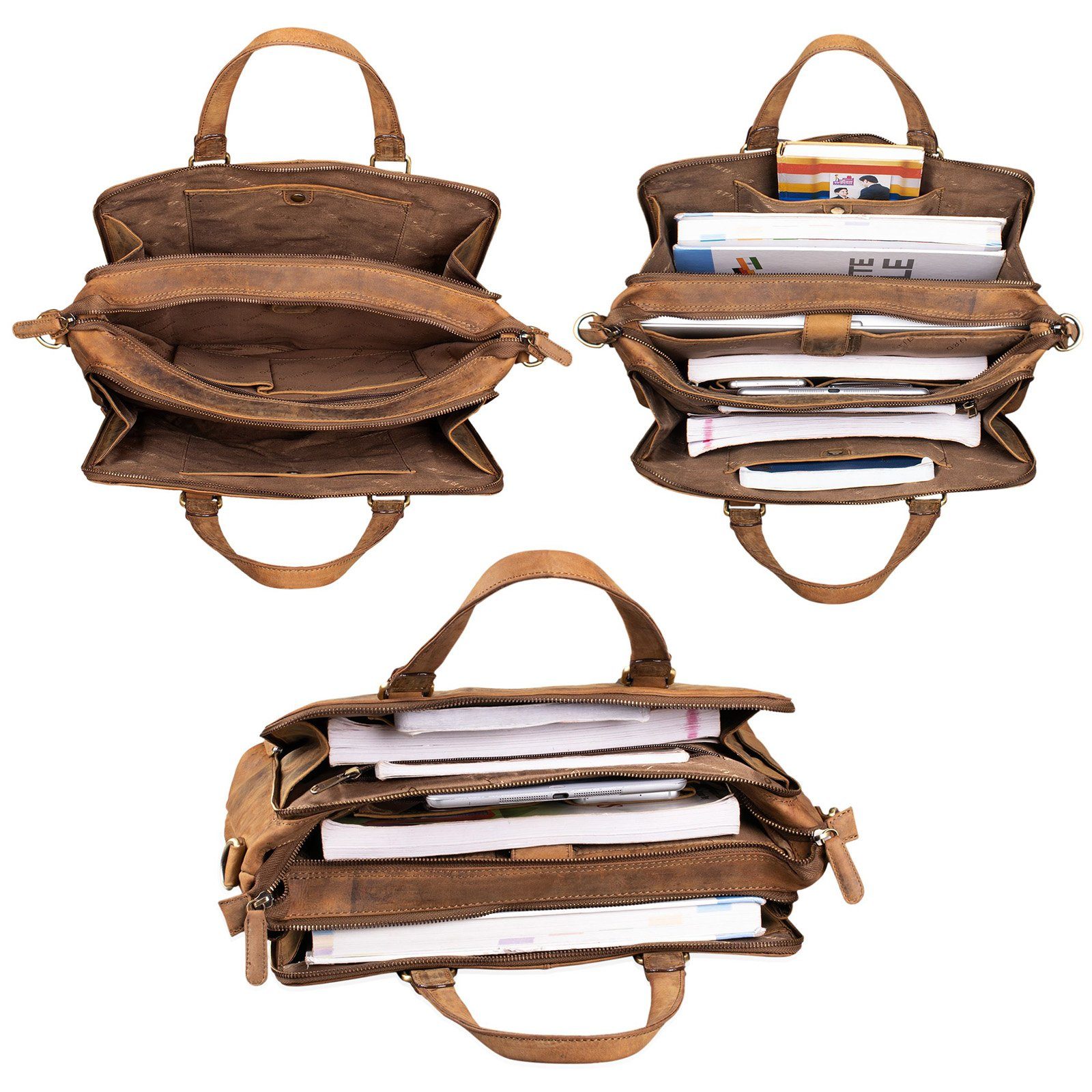 STILORD Handtasche "Claire" Businesstasche Damen Leder – Bild 4 von 5