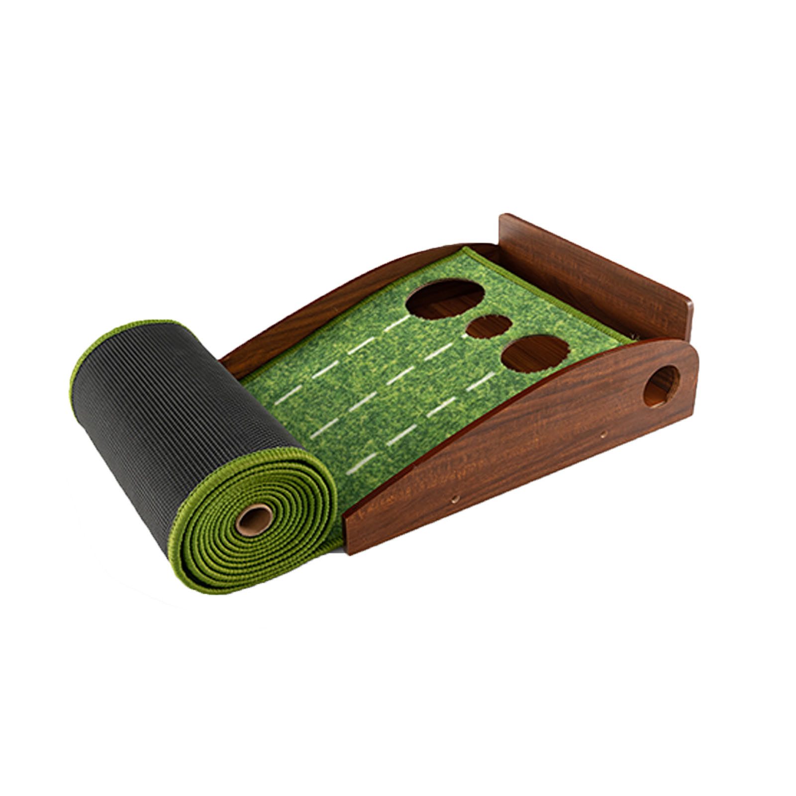 COSTWAY Puttingmatte Golfmatte, Auto Rückkehr, mit 3 Golfbällen