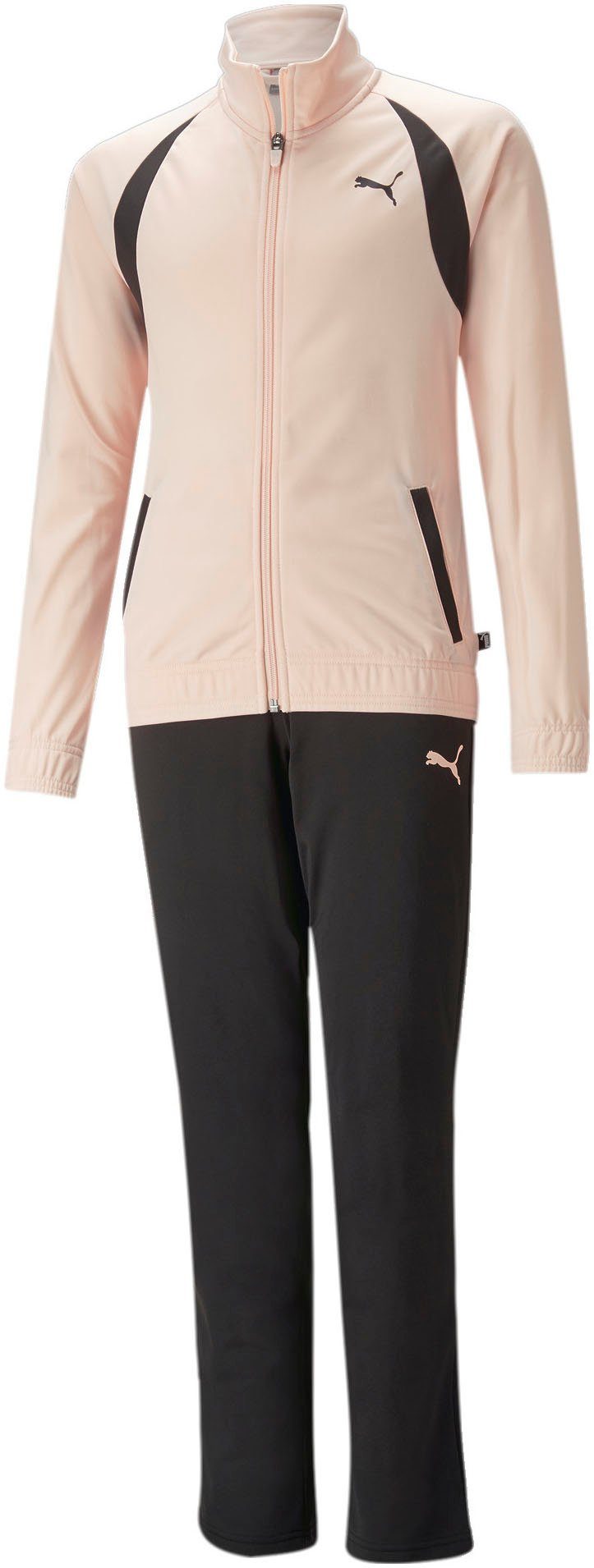 PUMA Trainingsanzug G SUIT rose+schw (2-tlg) OP TRICOT