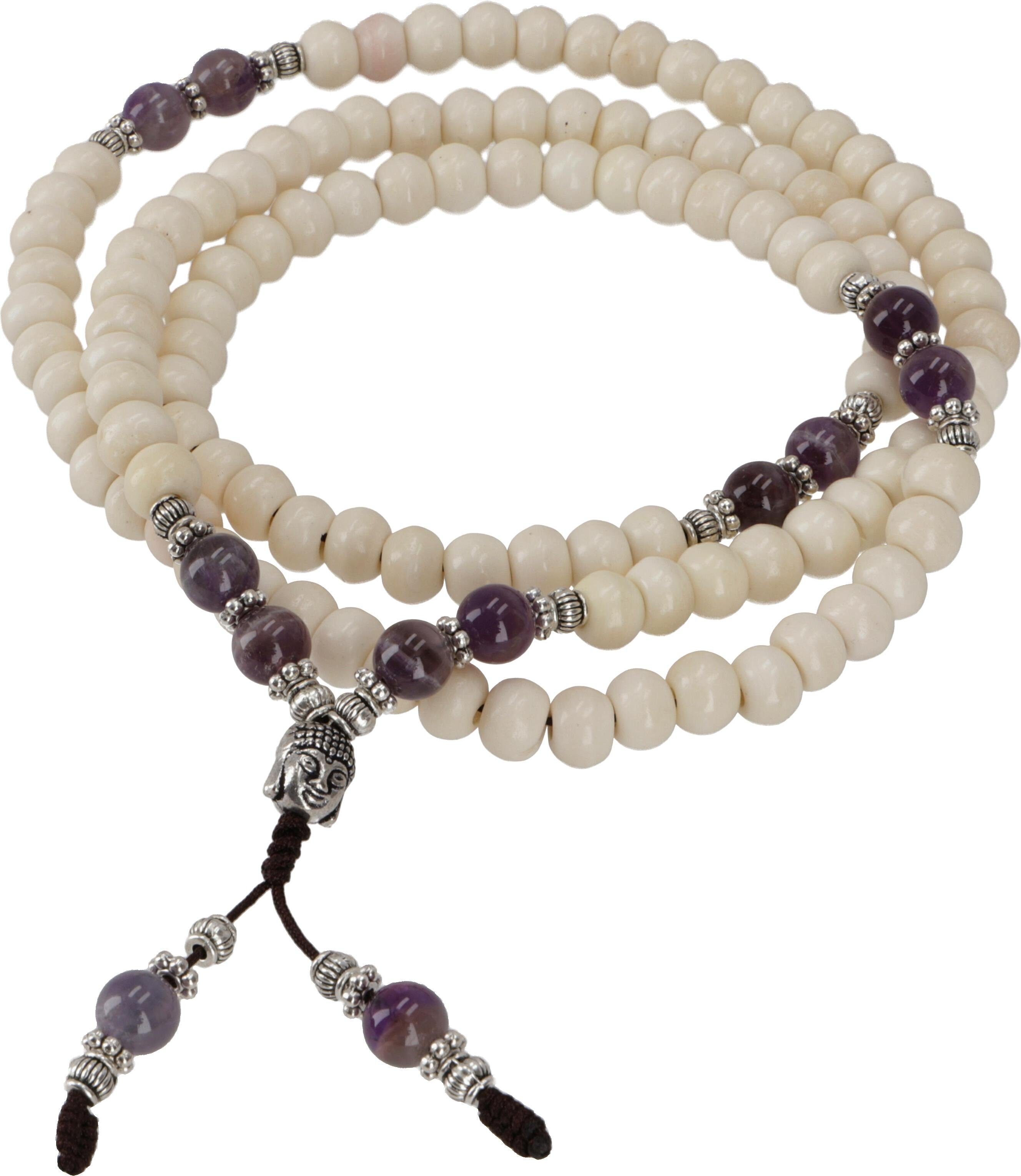 Guru-Shop Perlenkette Tibetische Mala aus Halbedelsteinen,.. günstig online kaufen
