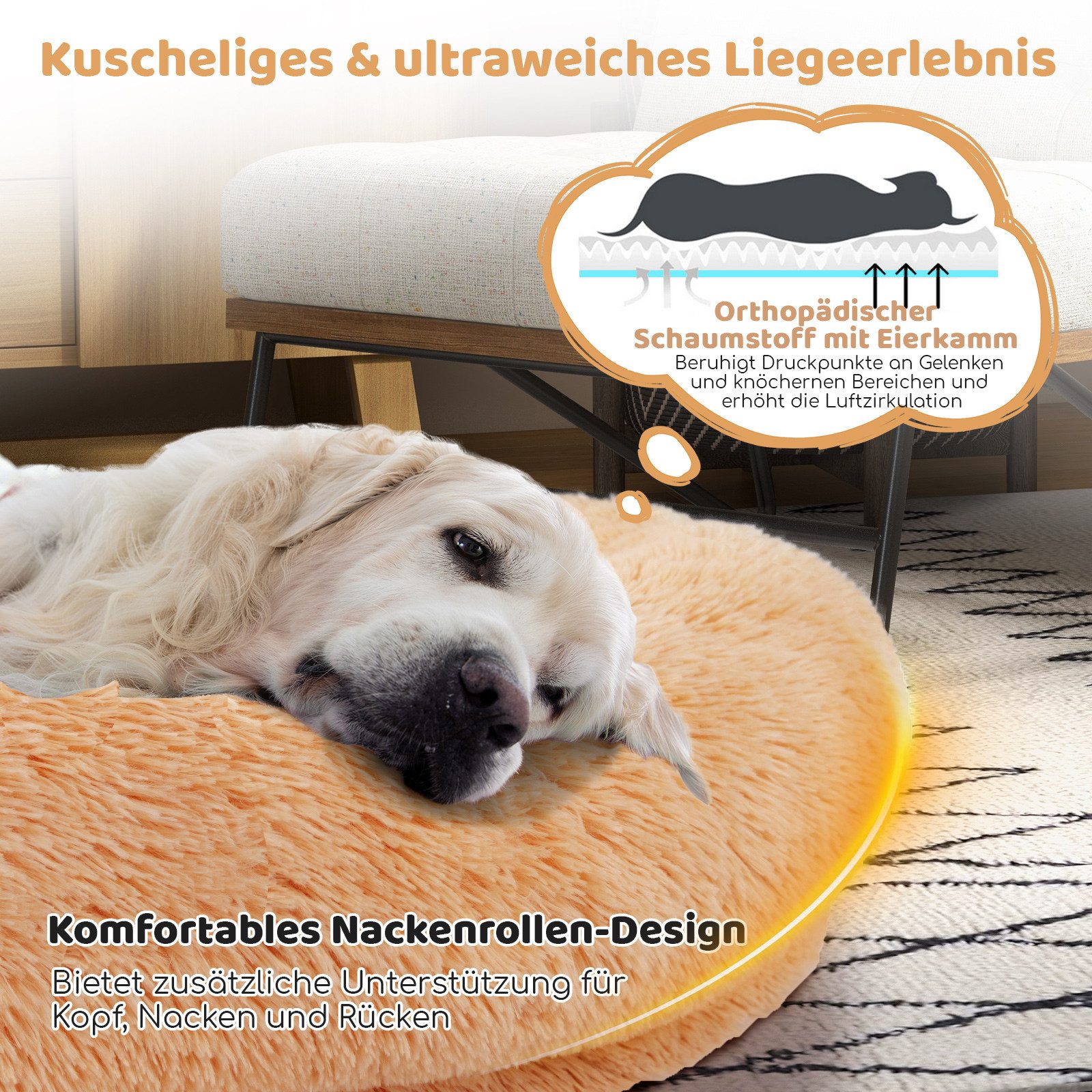 COSTWAY Tierbett, Hundebett mit Kissen & günstig online kaufen