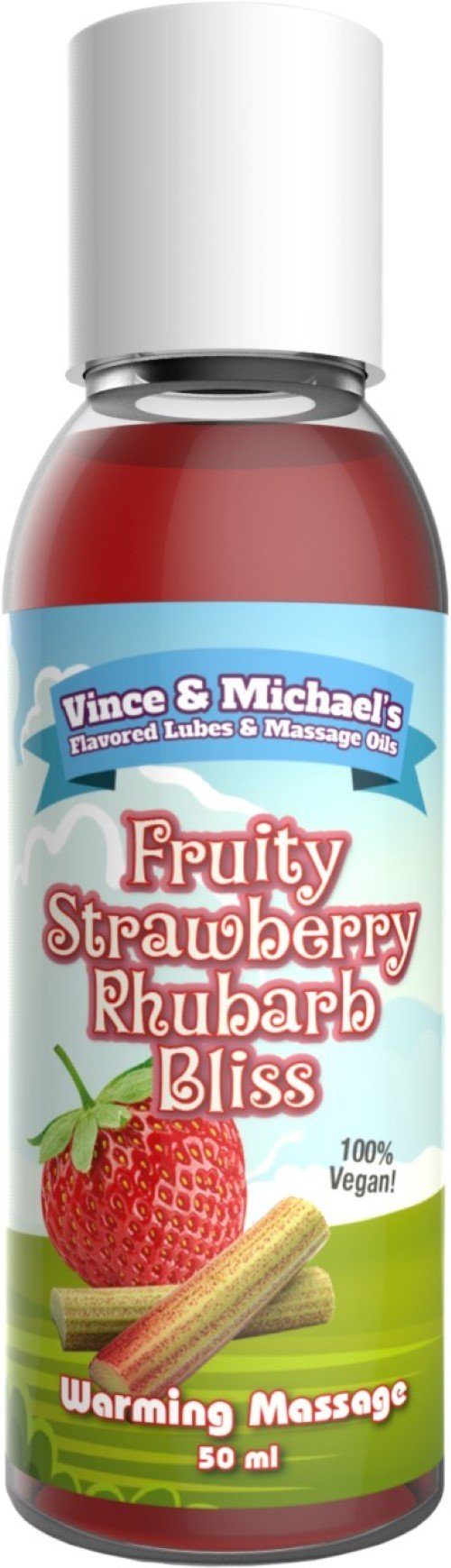 Vince & Michael´s Gleitgel 50 ml - VINCE & MICHAEL's Warming Fruity Strawberry Rhubarb Bliss 50m | Gleitgele
