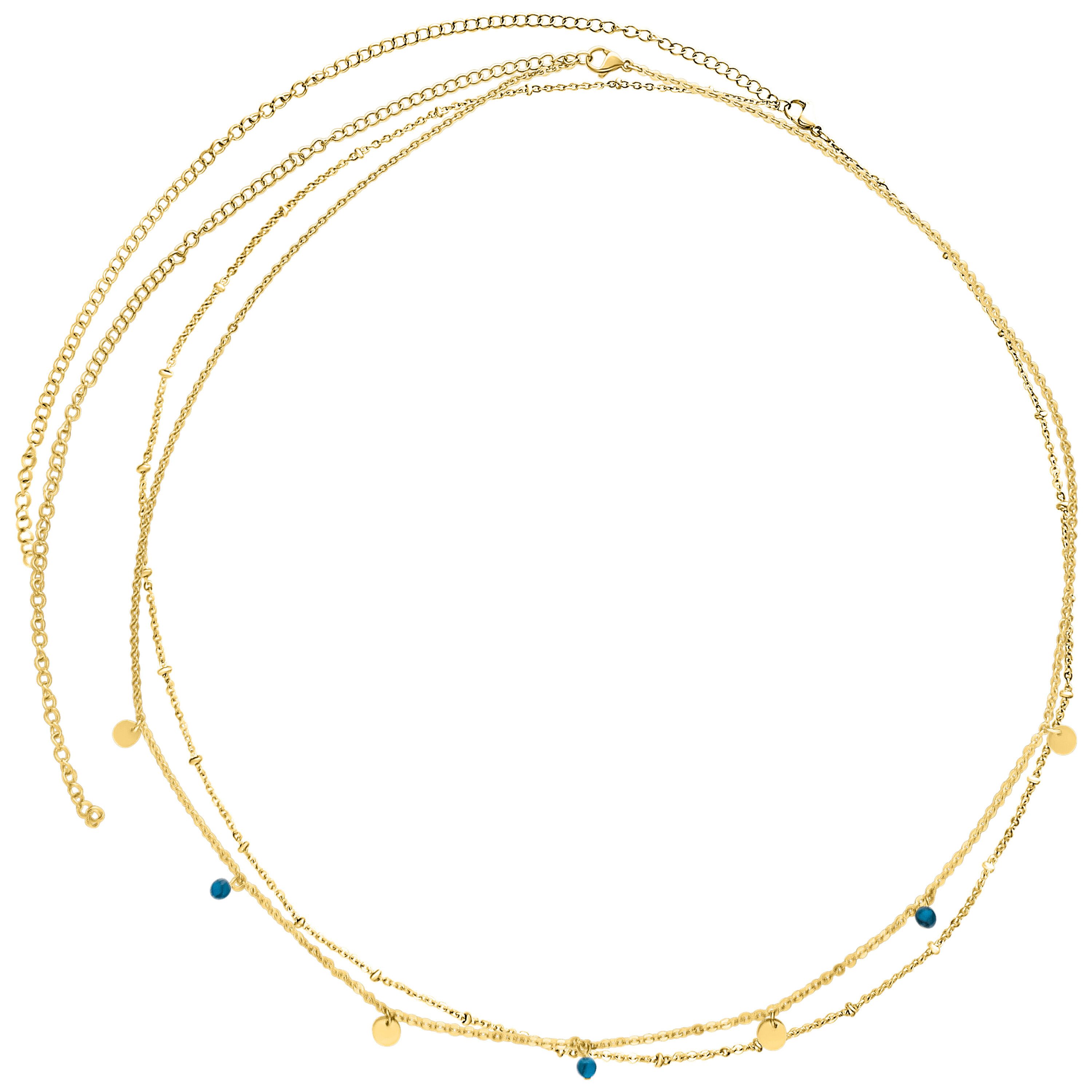 Wildcat Bauchkette Doublerow Belly Chain für Bauchnabel, 1 Stück, Chirurgenstahl 316L - wasserfest, hautverträglich, Gold