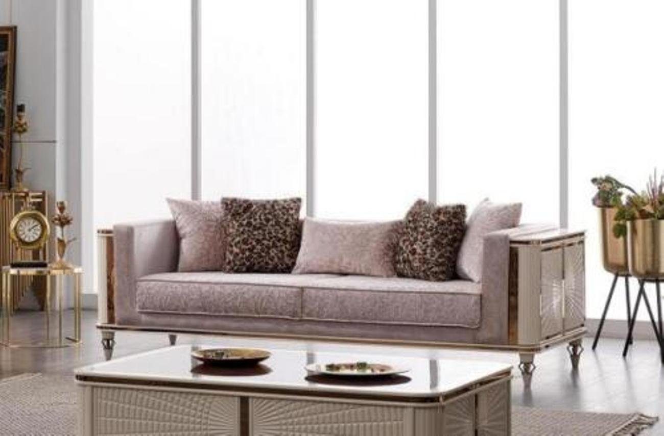 JVmoebel Wohnzimmer-Set Dreisitzer Couch Polster Sofa Sitzgarnitur 3+1 Sitz Klassische Möbel, (2-St., 1x 3-Sitzer + 1x Sessel ohne Couchtisch), Made in Europa