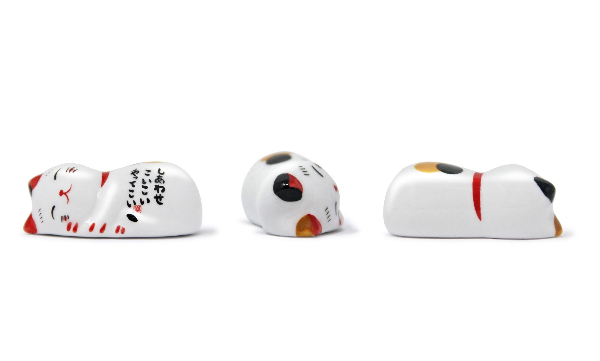 Quertee Tierfigur 2 x Katzen Deko für Katzenfreunde Geschenk Katze Glücksbringer (2 St)