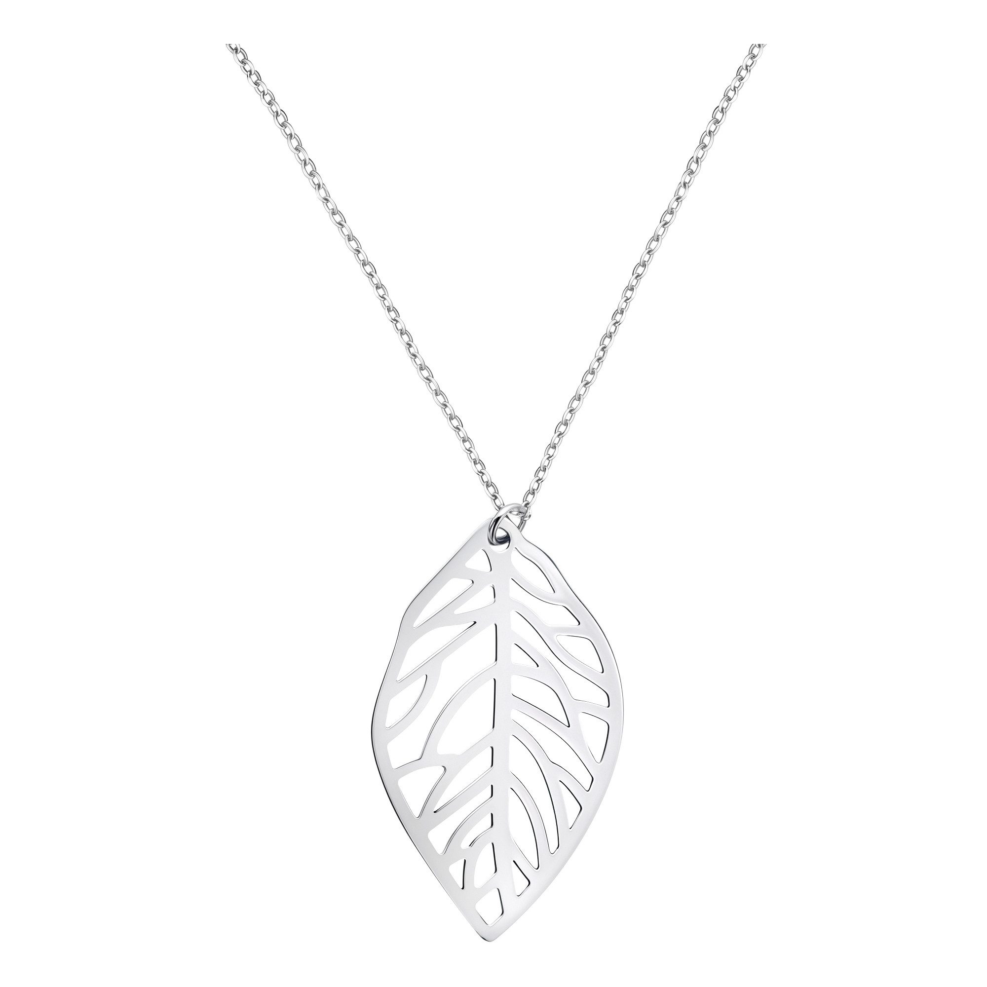 Sofia Milani Kette mit Anhänger Blatt, 925 Silber Damen Schmuck - N0426