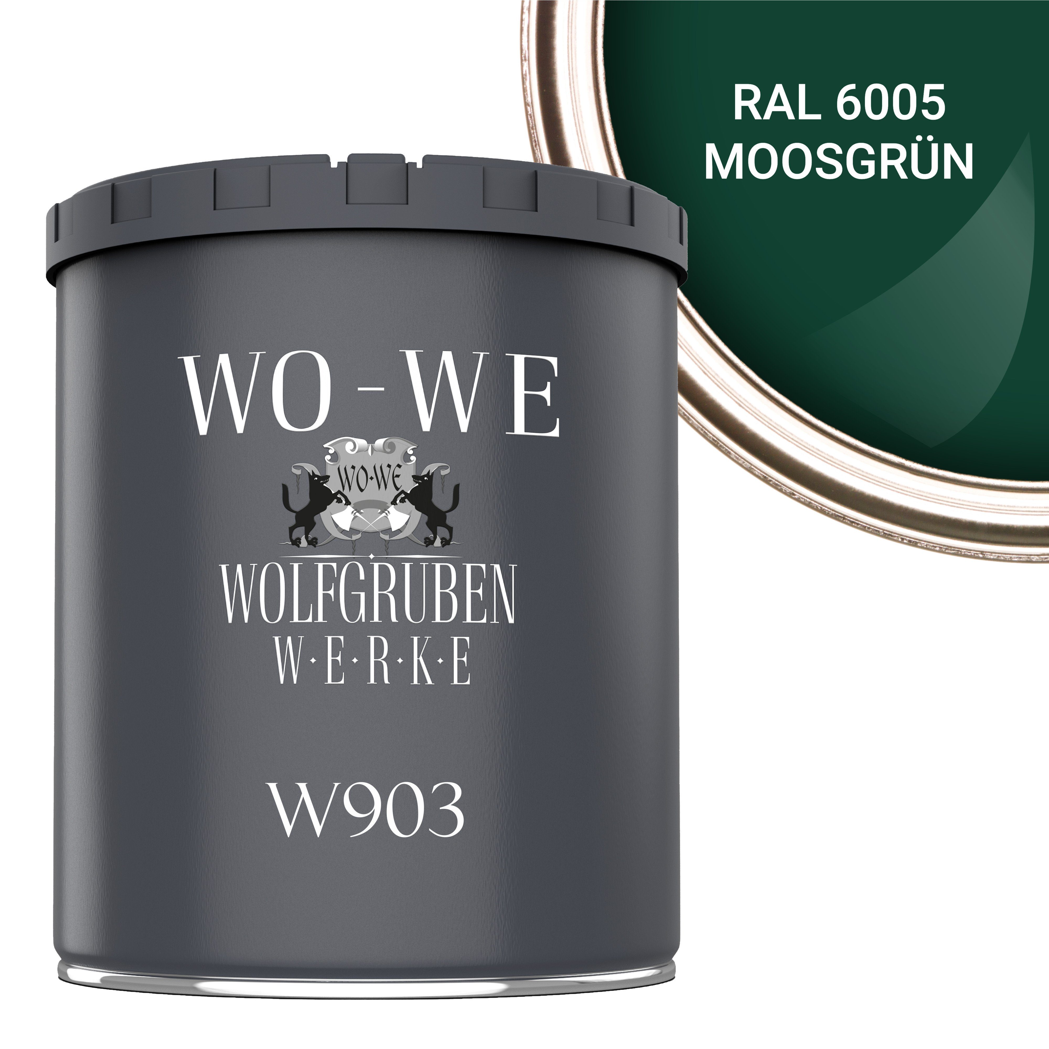 WO-WE Heizkörperlack Heizkörperfarbe Heizungsfarbe W903, 1-10L, Wasserbasis RAL 6005 Moosgrün