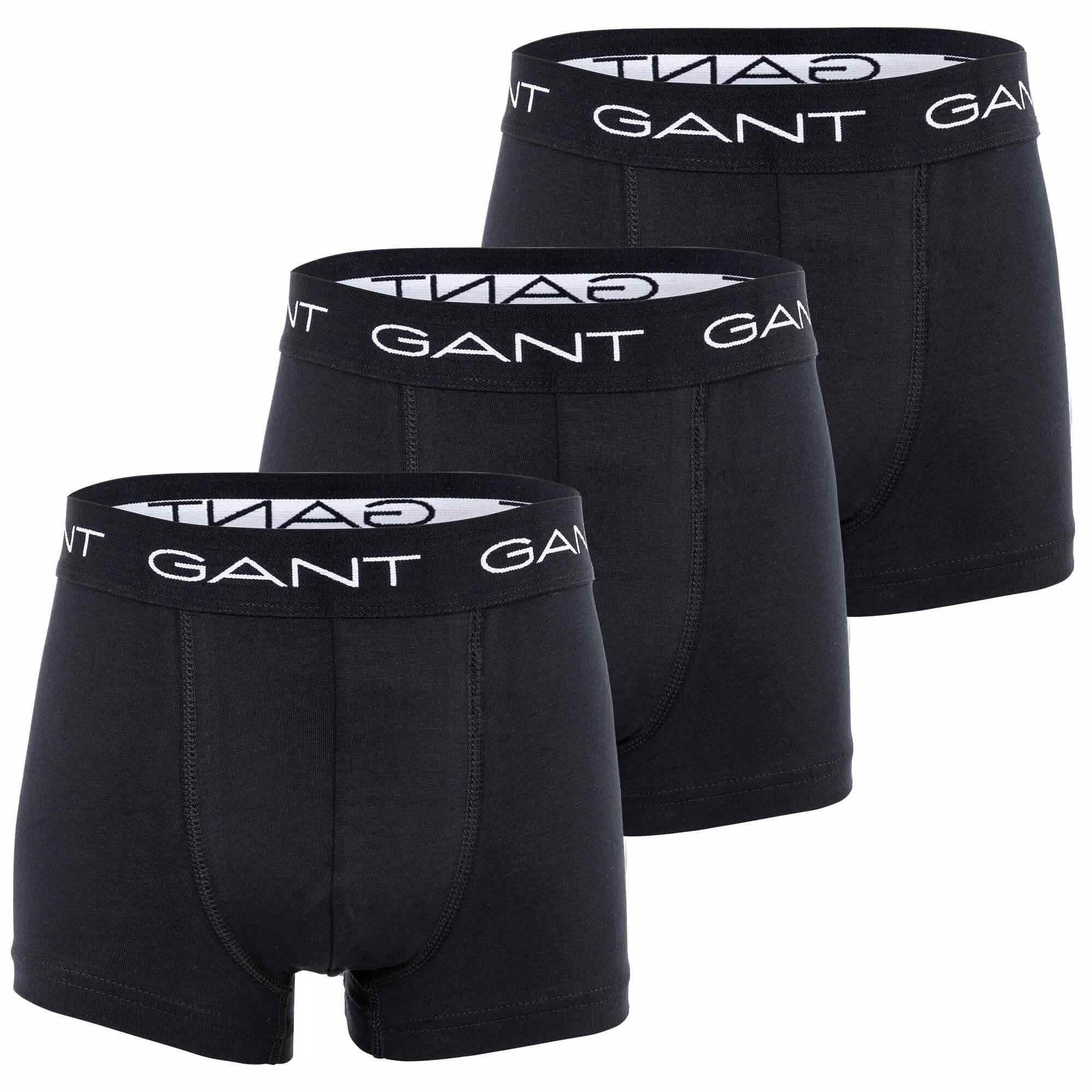 Gant Schwarz Boxer - Jungen Pack 3er Shorts, Boxer Cotton Trunks,