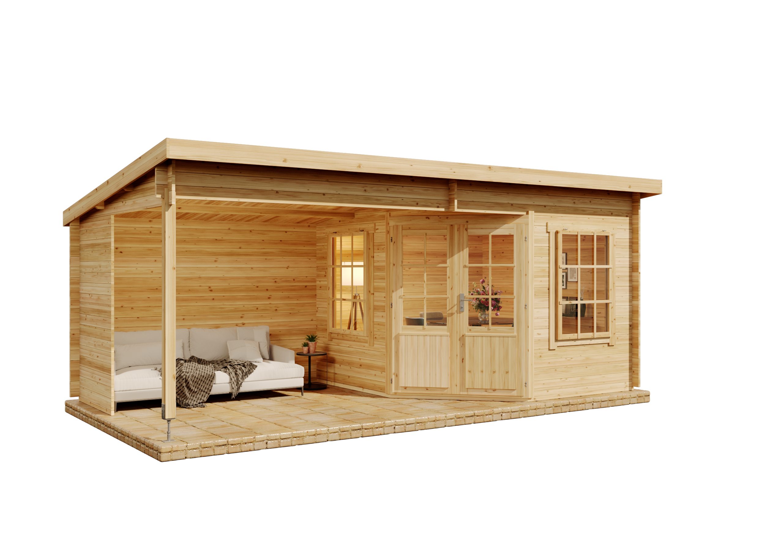Alpholz Gartenhaus Holz Carl-28, BxT: 622x332 günstig online kaufen