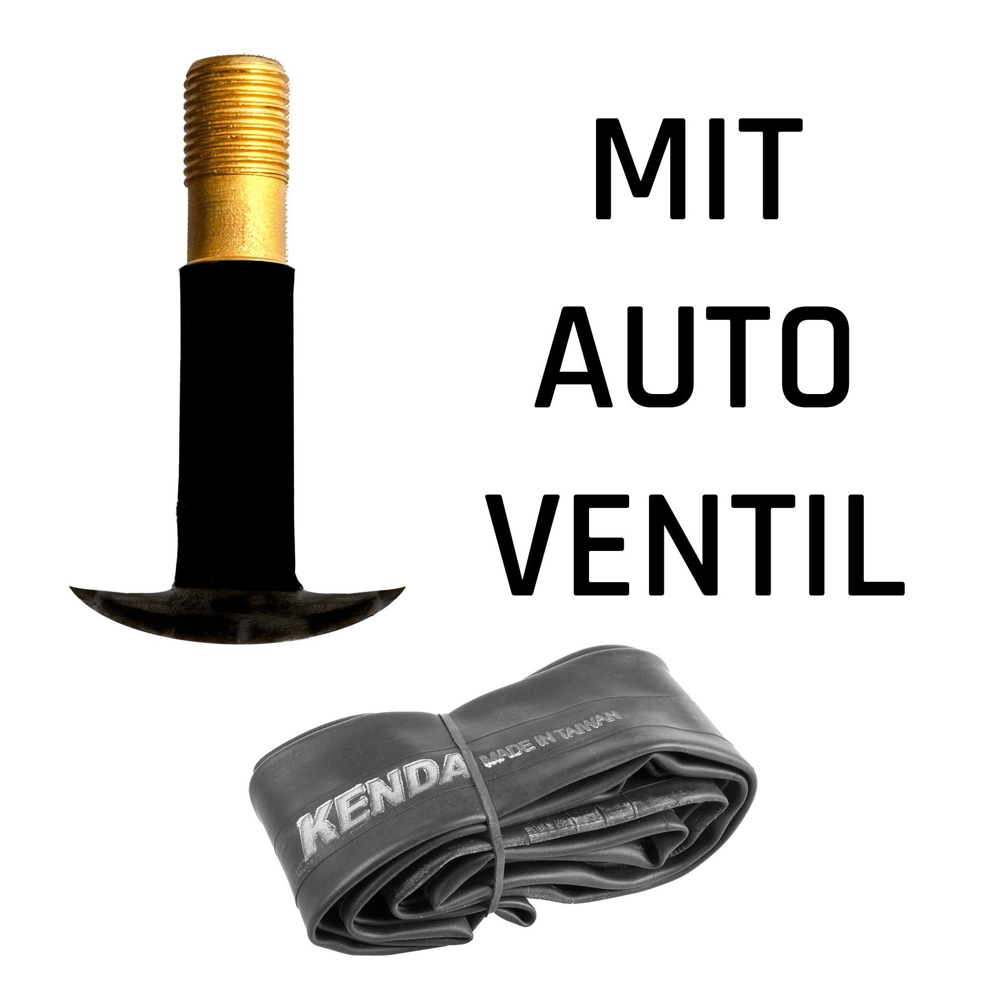 KENDA Fahrradschlauch Schlauch, 12 Zoll, (Einzelpack, 1-St), Fahrradschlauch 12 - 29 Zoll Auto Schrader Dunlop Französisches Ventil