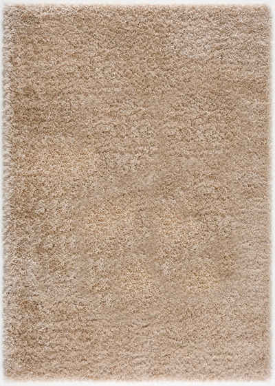 Hochflor-Teppich Porto, Sanat, rechteckig, Höhe: 45 mm, Wohnzimmer, Langflor, Shaggy Teppich