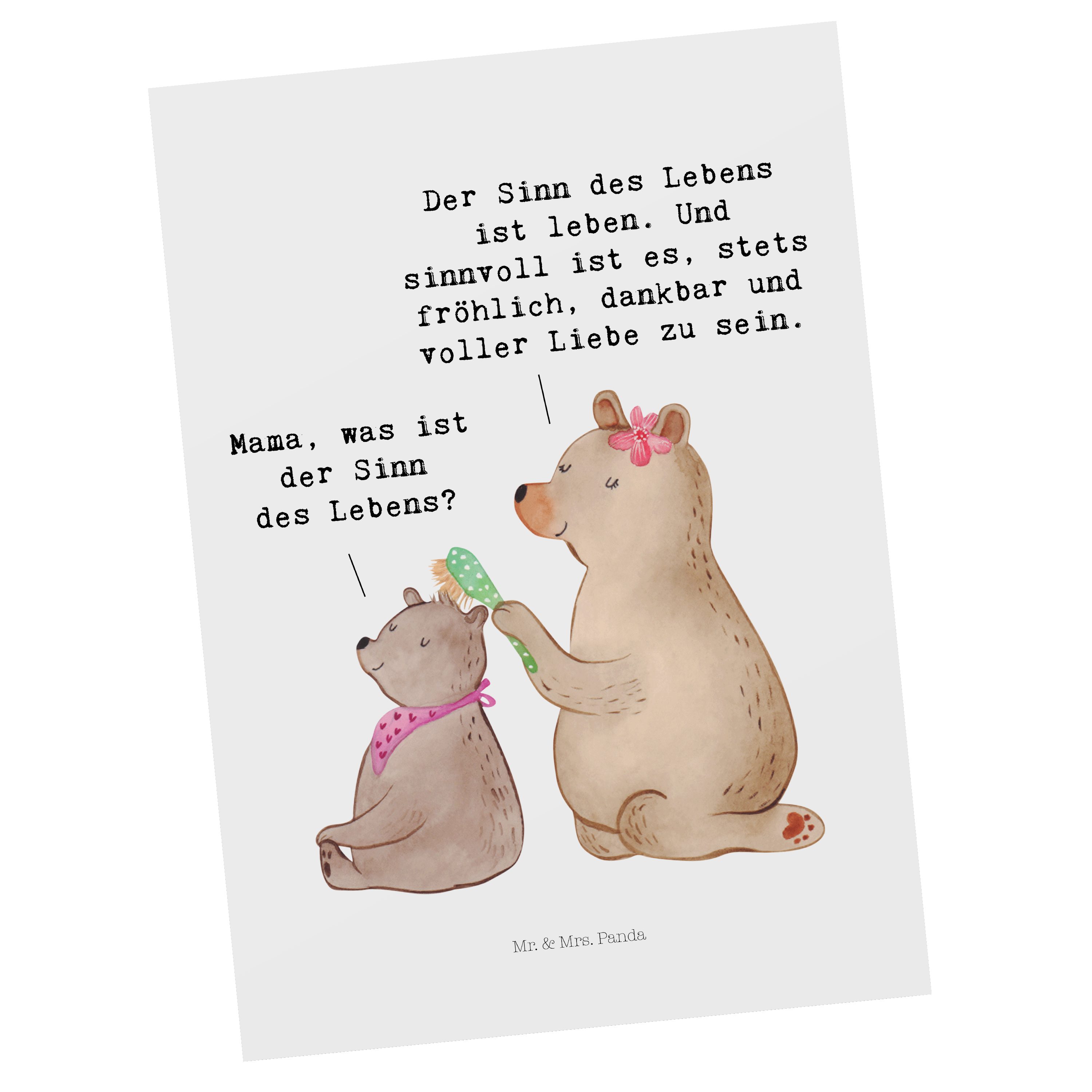 Postkarte Comic Weiß - Geburtstagska Lebens Geschenk, & Mrs. - des Mr. Sinn Ansichtskarte, Panda