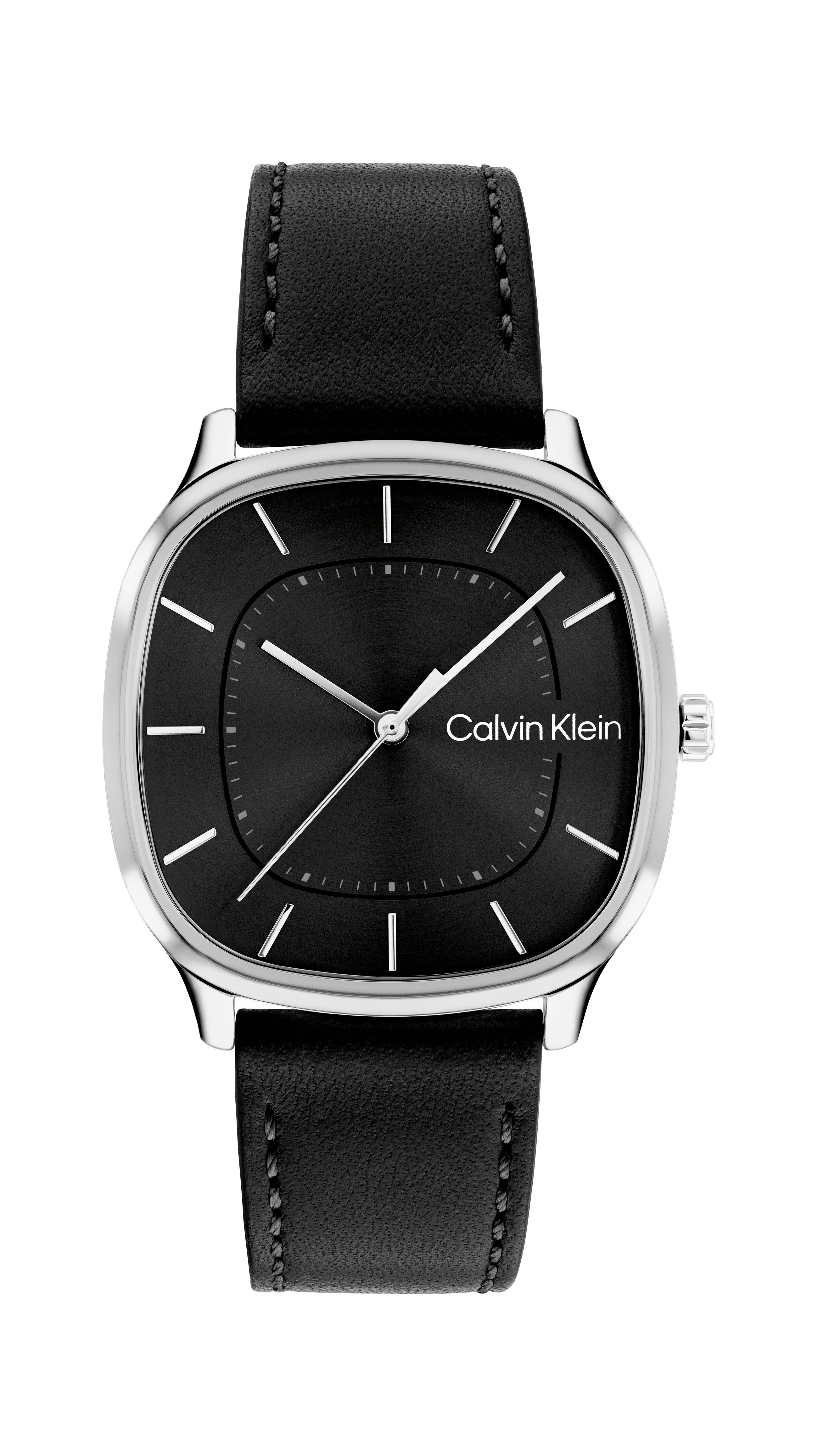 Calvin Klein Quarzuhr CK SHAPE 25200577, Armbanduhr, Damenuhr, Herrenuhr, Lederarmband, analog