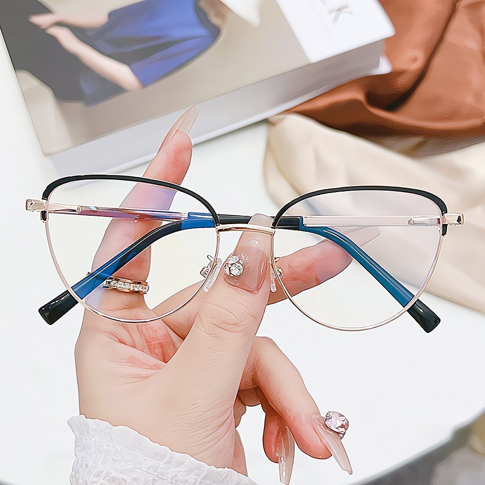 PACIEA Brille Blaue lichtbeständige Arbeitsbrille, gelb Computerbrille