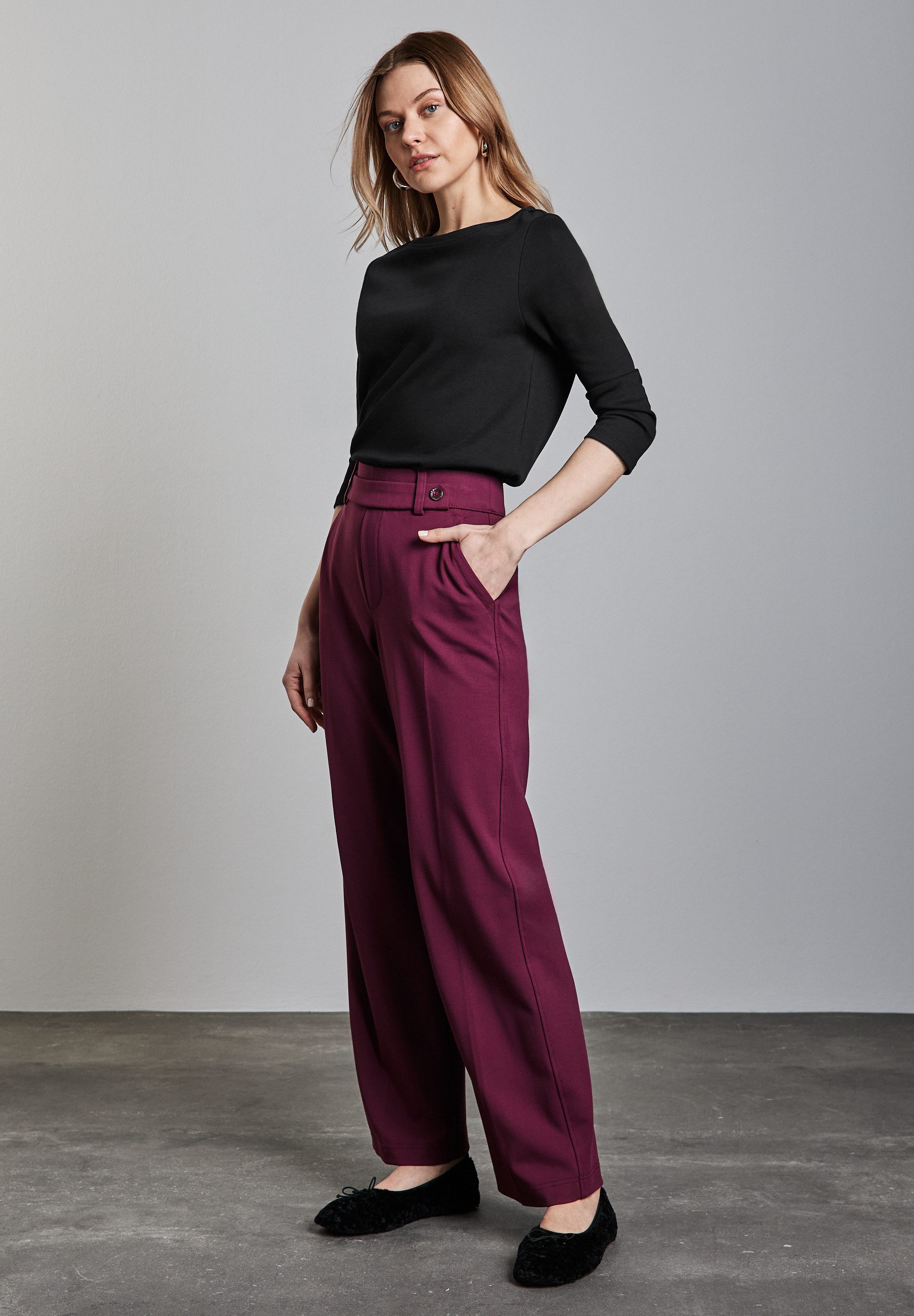 STREET ONE 3/4-Arm-Shirt mit U-Boot-Ausschnitt