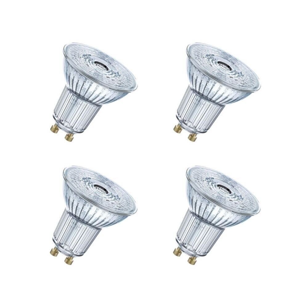 Osram LED-Leuchtmittel PARATHOM PAR16 LED-Reflektorlampe GU10 Strahler 36° DIM 3.4W [4ER], GU10, 4 St., Kaltweiß, Spotlight-Glühbirne, 4000K