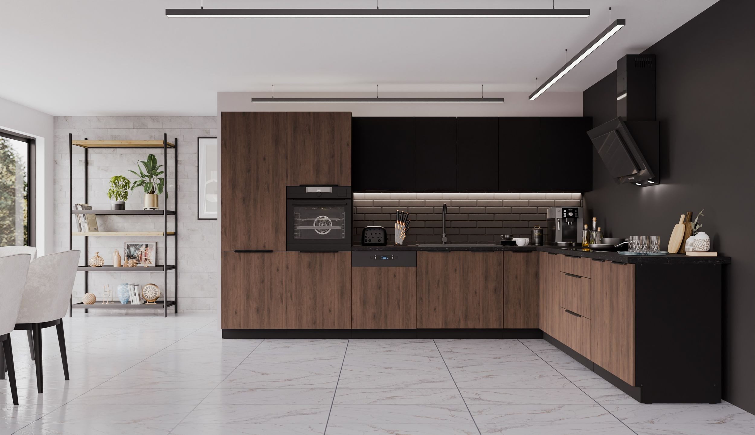 Küchen-Preisbombe Winkelküche MONZA + SIENA 350x290 cm Küchenzeile Küchenbl günstig online kaufen