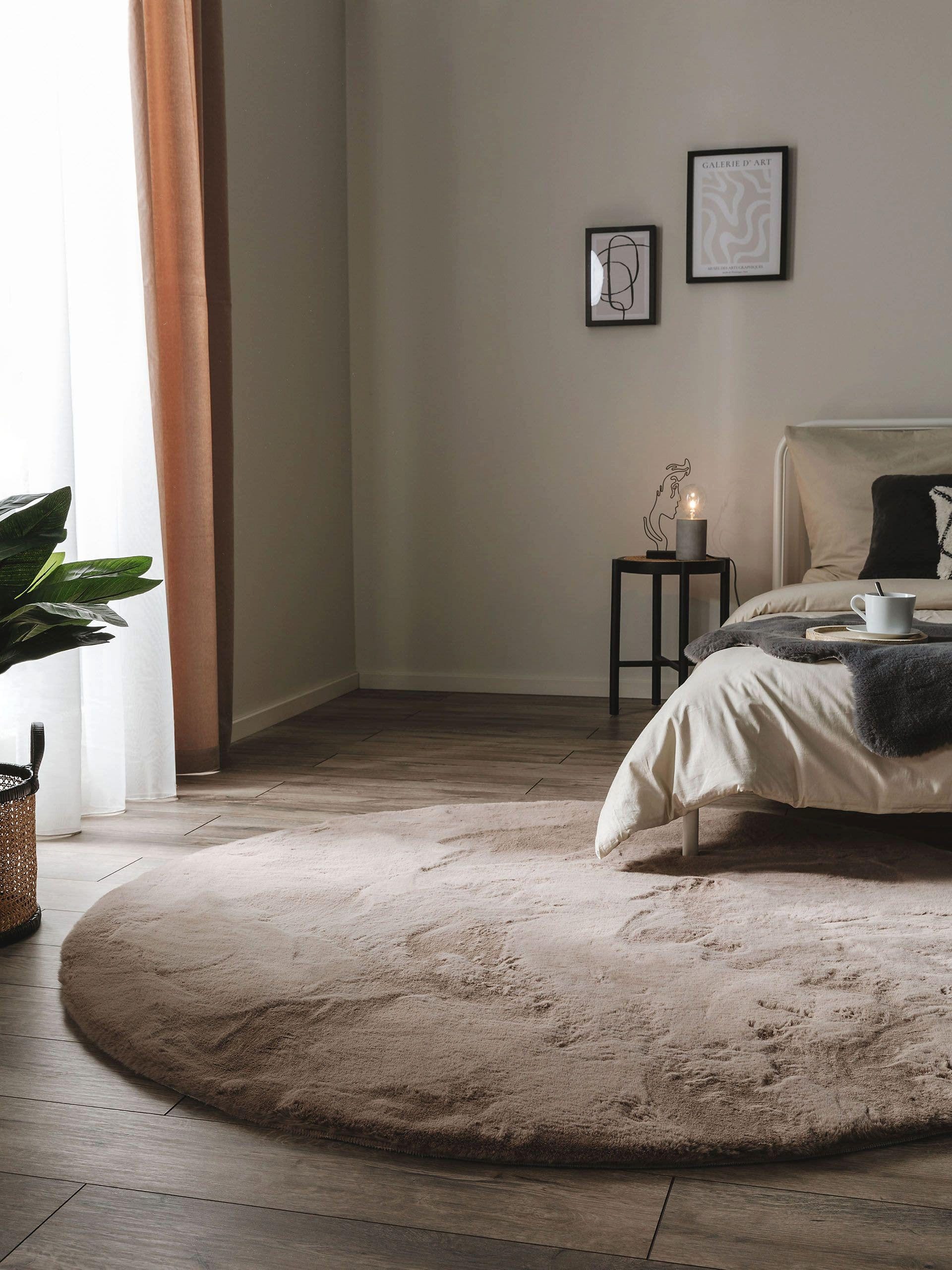 benuta Fellteppich Dave, rund, Höhe: 31 mm, Teppich Wohnzimmer, Schlafzimme günstig online kaufen