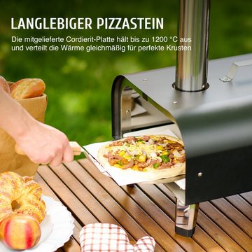 Crenex Pizzaofen, 12 Zoll BBQ Pellets Outdoors tragbar Grill Grillofen Holzpellets