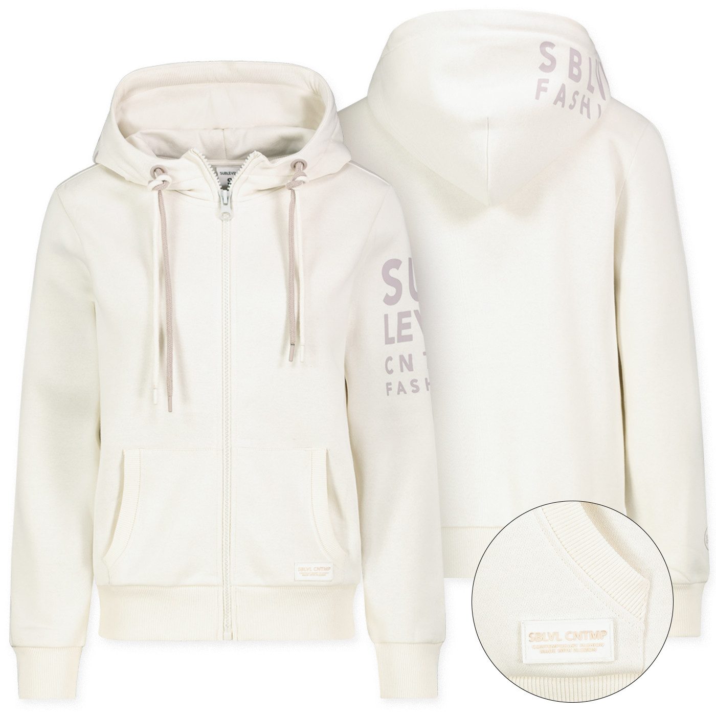 SUBLEVEL Sweatjacke Sweatjacke Hoodie Sweater Kapuzenpullover Übergangsjack günstig online kaufen