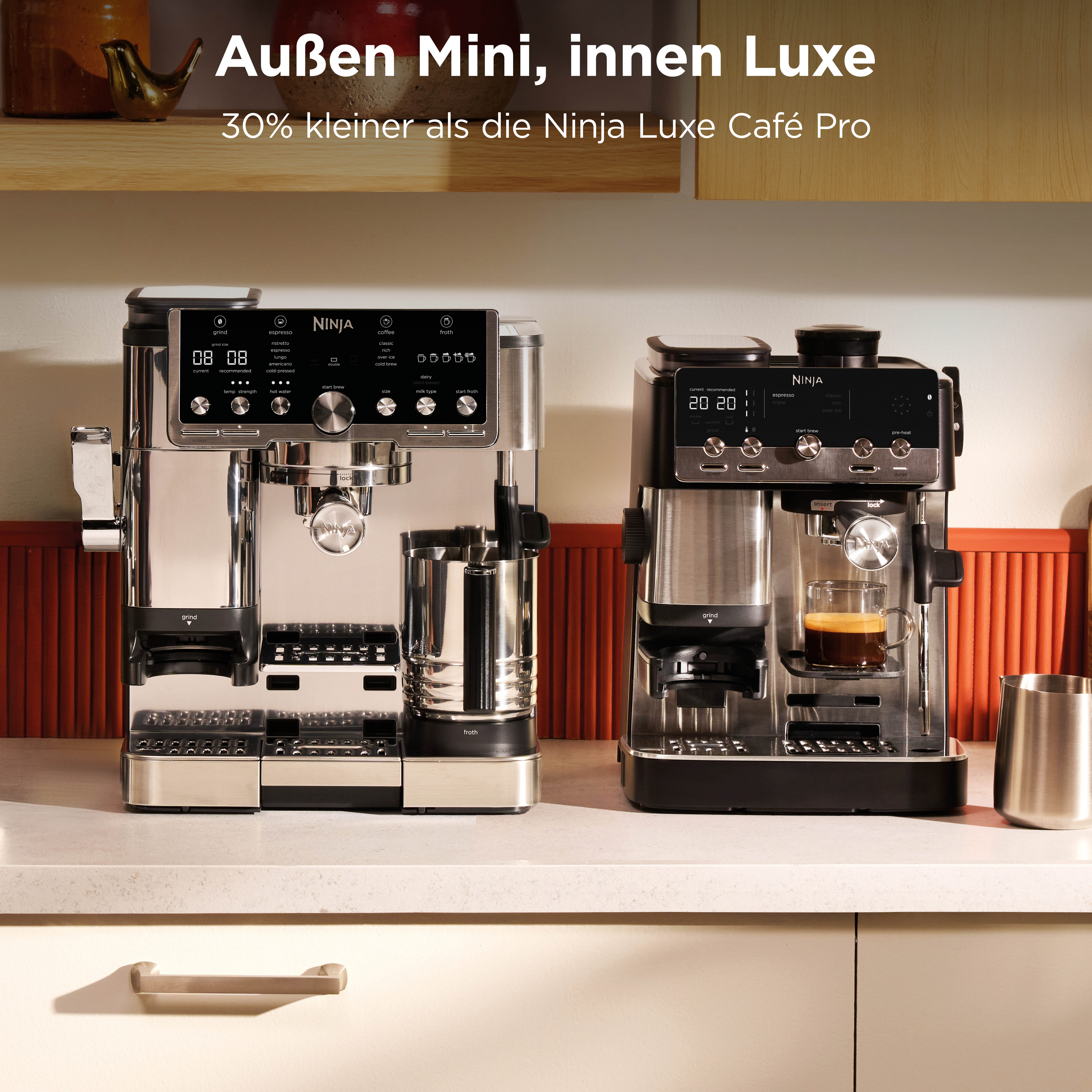 NINJA Kaffeemaschine mit Mahlwerk Luxe Café MINI