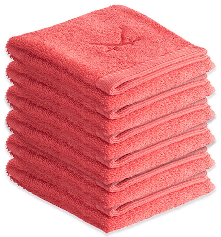 Sansibar Sylt Gästehandtücher Gästetücher 6er Set Frottier-Serie "Classic" (Set, 6-tlg), mit hochwertiger Sansibar Säbel-Stickerei, pflegeleicht