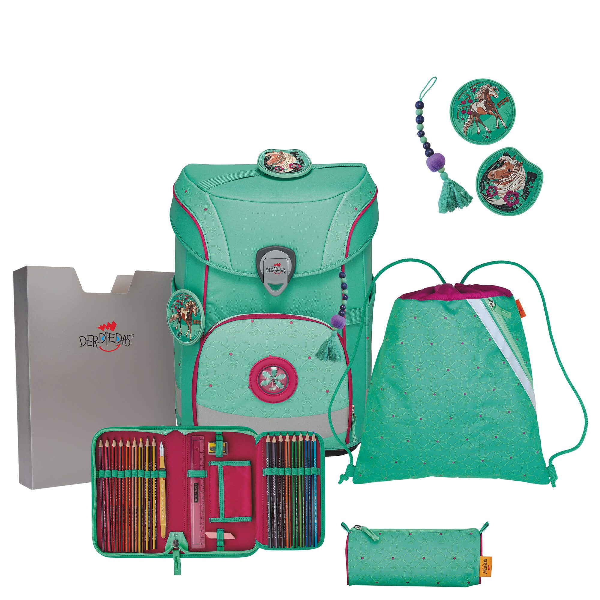 Schulranzen ErgoFlex Easy - Schulranzen Set 5tlg. 950 g (Peppermint Pony)