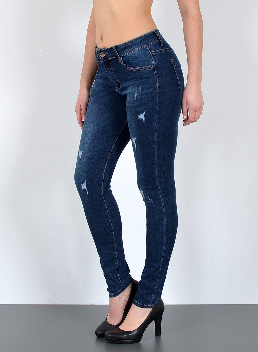 ESRA Skinny-fit-Jeans Damen Jeans Skinny Hose High Waist Jeanshose Damen Sk günstig online kaufen