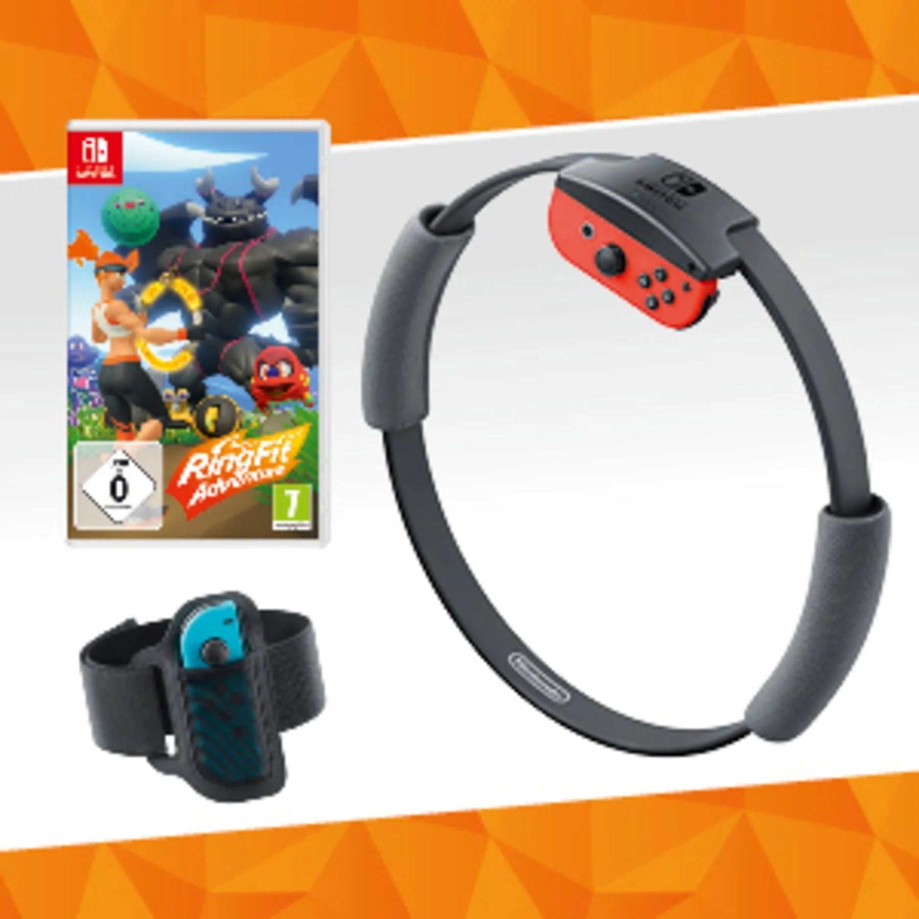 Nintendo Switch Adventure Switch-Controller & Beingurt Fit Ring inkl. Spiel. Ring-Con
