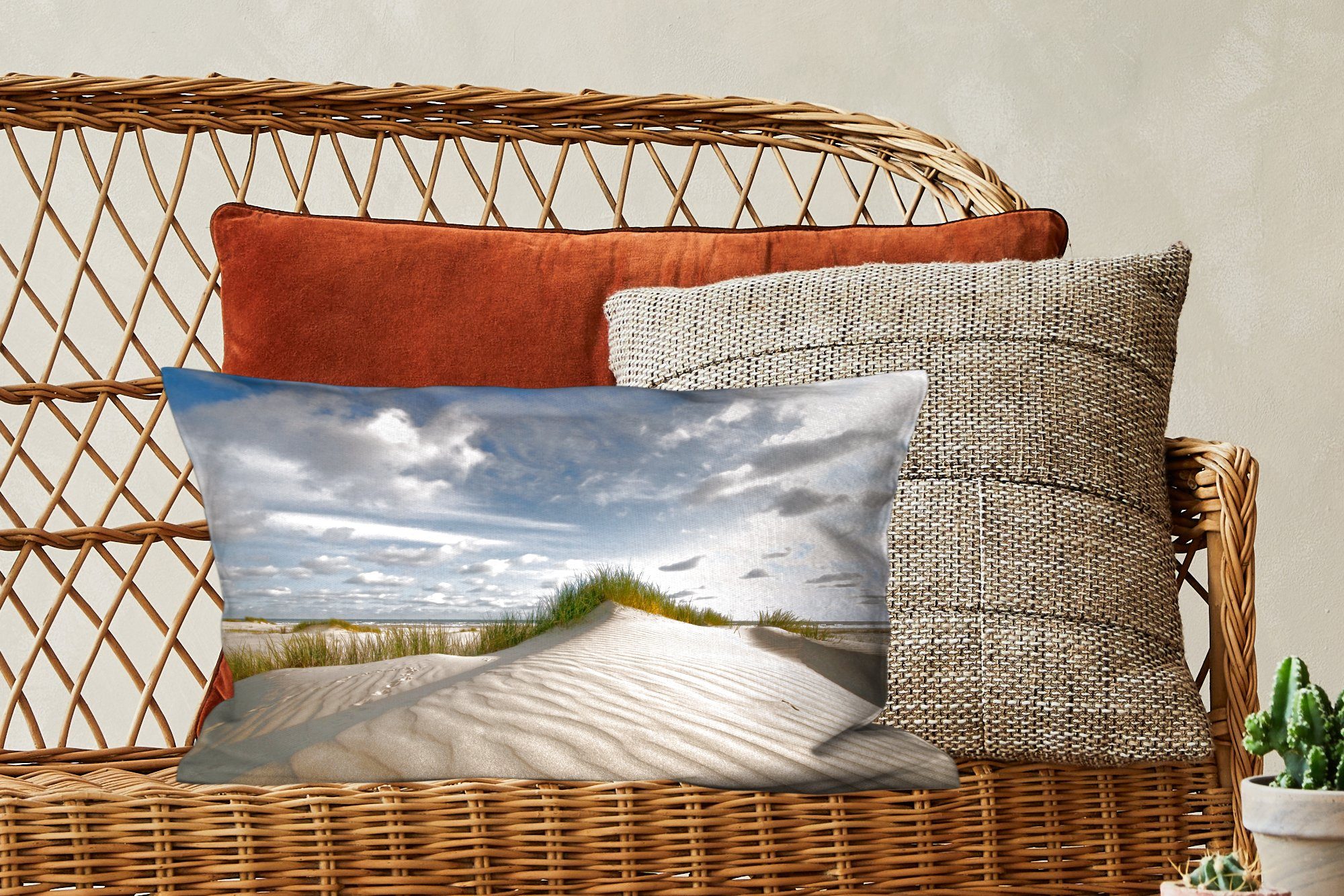 MuchoWow Dekokissen Strand - Schlafzimmer Sand Dekoration, - Niederlande, Zierkissen, mit Dekokissen Füllung, Wohzimmer
