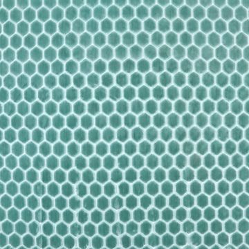 Stofferia Stoff Polsterstoff Samt Hexagon Prism Hellblau, Breite 137 cm, Meterware