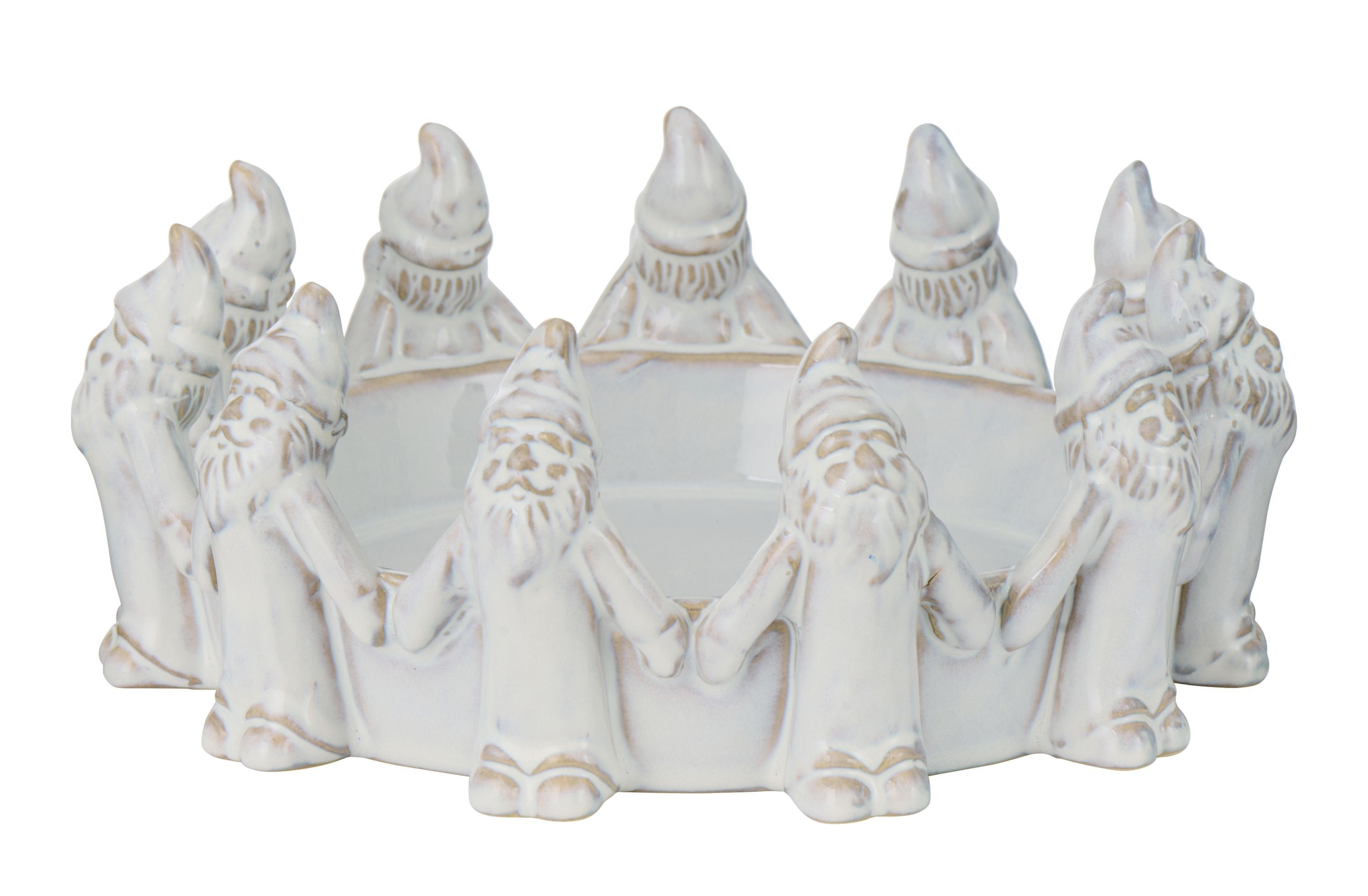Ib Laursen Dekoschale Ib Laursen - Deko Schale mit Weihnachtsmänner Weihnachten Keramik