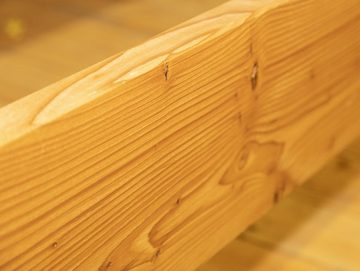 Moebel-Eins Massivholzbett, CURBY Wangenbett ohne Kopfteil, Material Massivholz