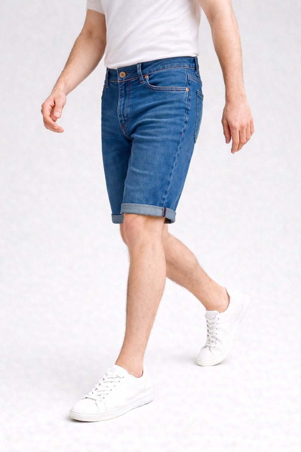 S&S Jeansshorts Herren Jeans Shorts Bermuda Hosen (Packung, 1-tlg., jeans shorts herren) Bermuda Jeans Short gerade geschnittene kurze Beine